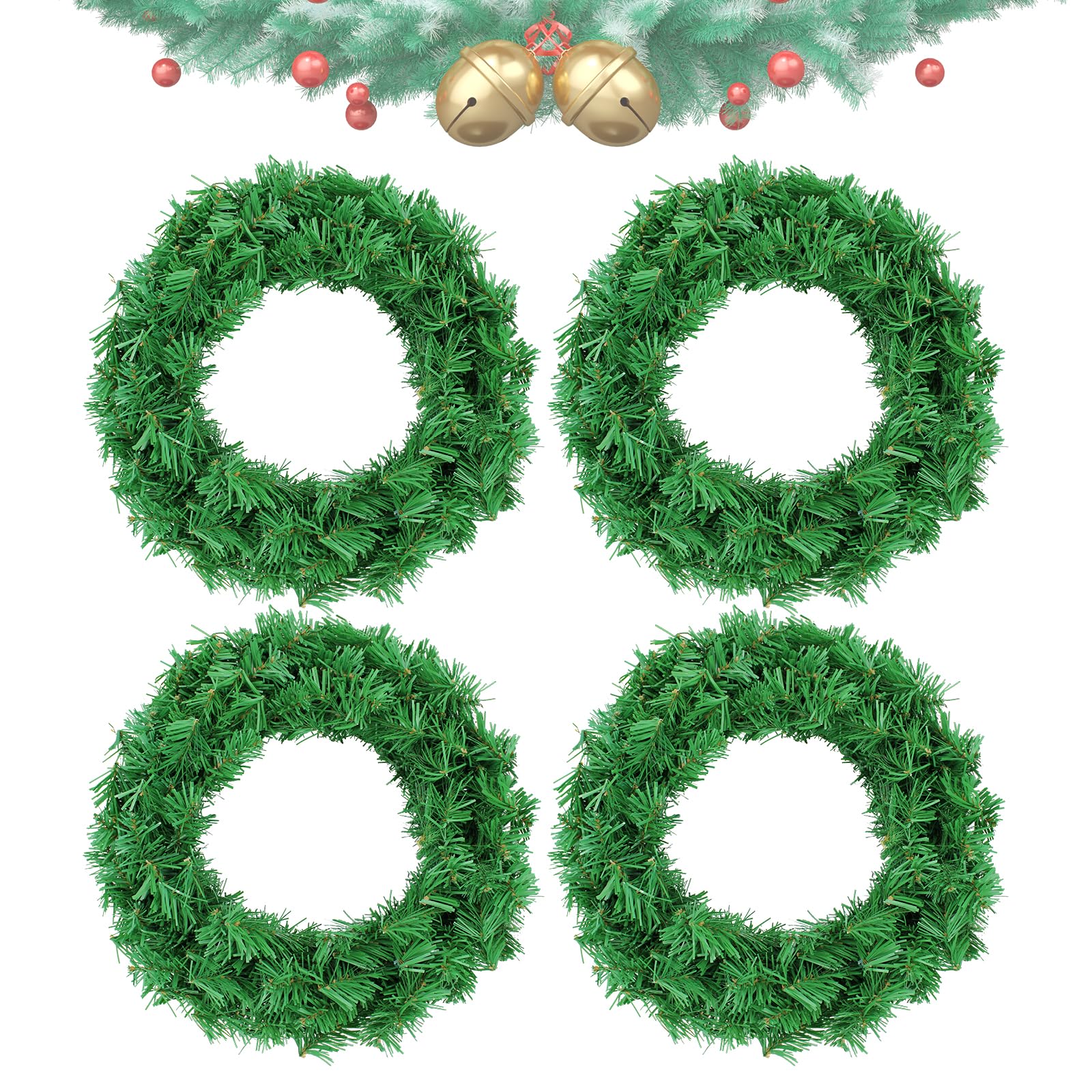 Artificial Christmas Wreath, Green Christmas Wreath?12 Inch Canadian Pine Artificial Christmas Wreath Gifts for Christmas Party 