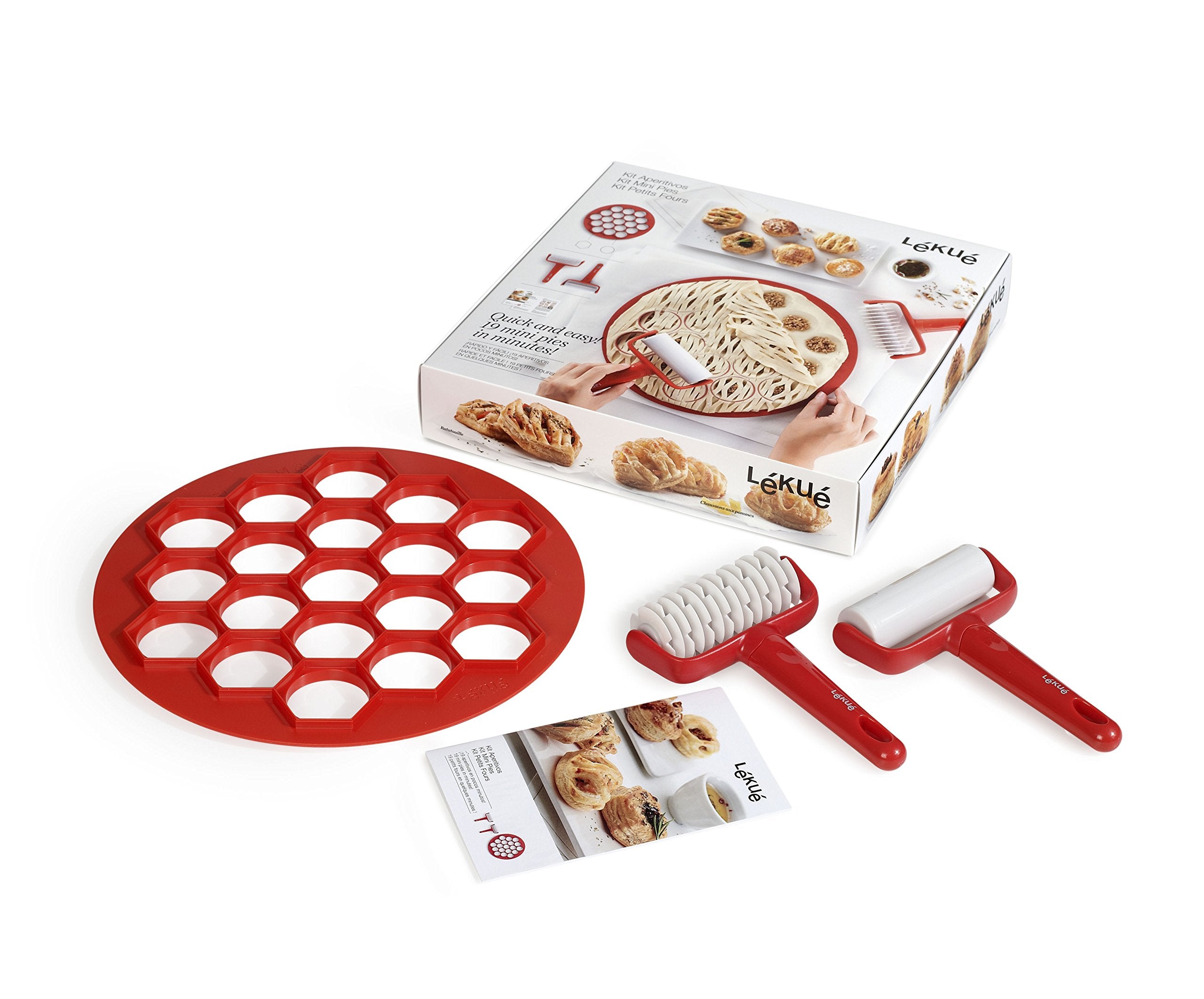 Lekue 0200130Surm017 Mini Pie Kit, Red