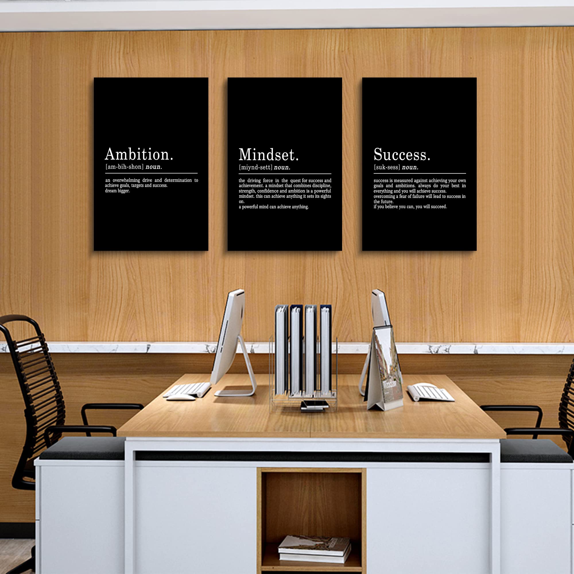 Inspirational Canvas Painting Wall Art -Ephany Art, Motivational Wall Art Success Framed Entrepreneur Poster Positive Quotes Wal