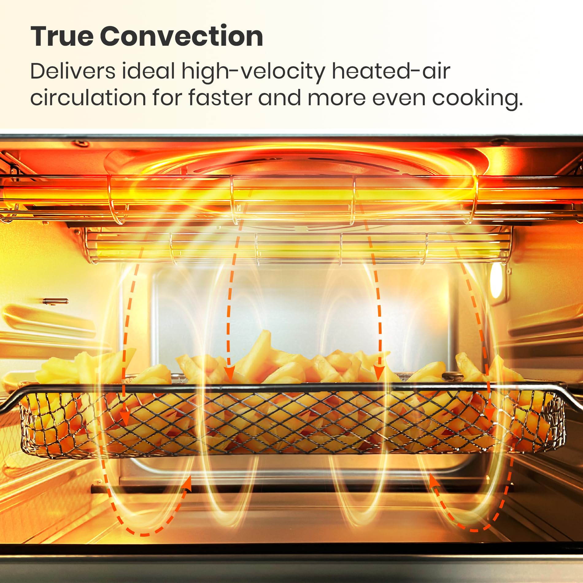 Val Cucina Retro Style Infrared Heating Air Fryer Toaster Oven, Extra Large Countertop Convection Oven 10-In-1 Combo, 6-Slice To