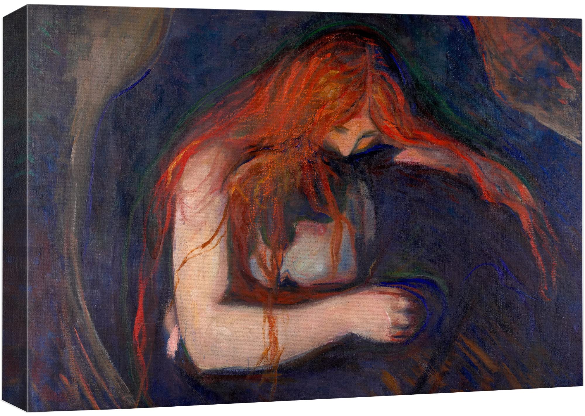 Wall26 Canvas Print Wall Art Vampire By Edvard Munch People Historic Illustrations Fine Art Traditional Scenic Colorful Dark For