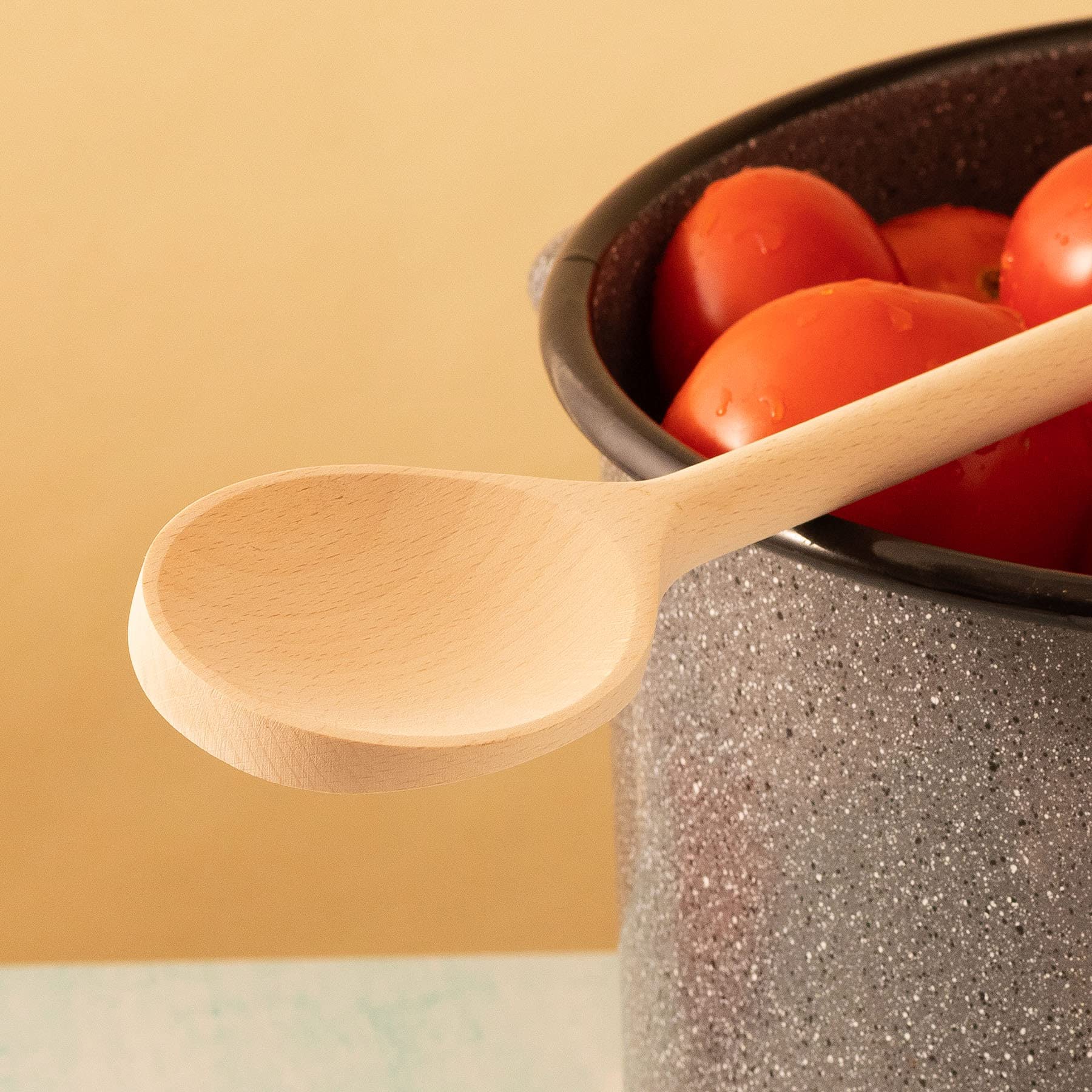 Mr.Woodware Wooden Kitchen Utensils- 24 Inch Long Handle Beech Wood Wok Spatula And Cooking Spoon - 2 In 1 Wooden Cooking Utensi