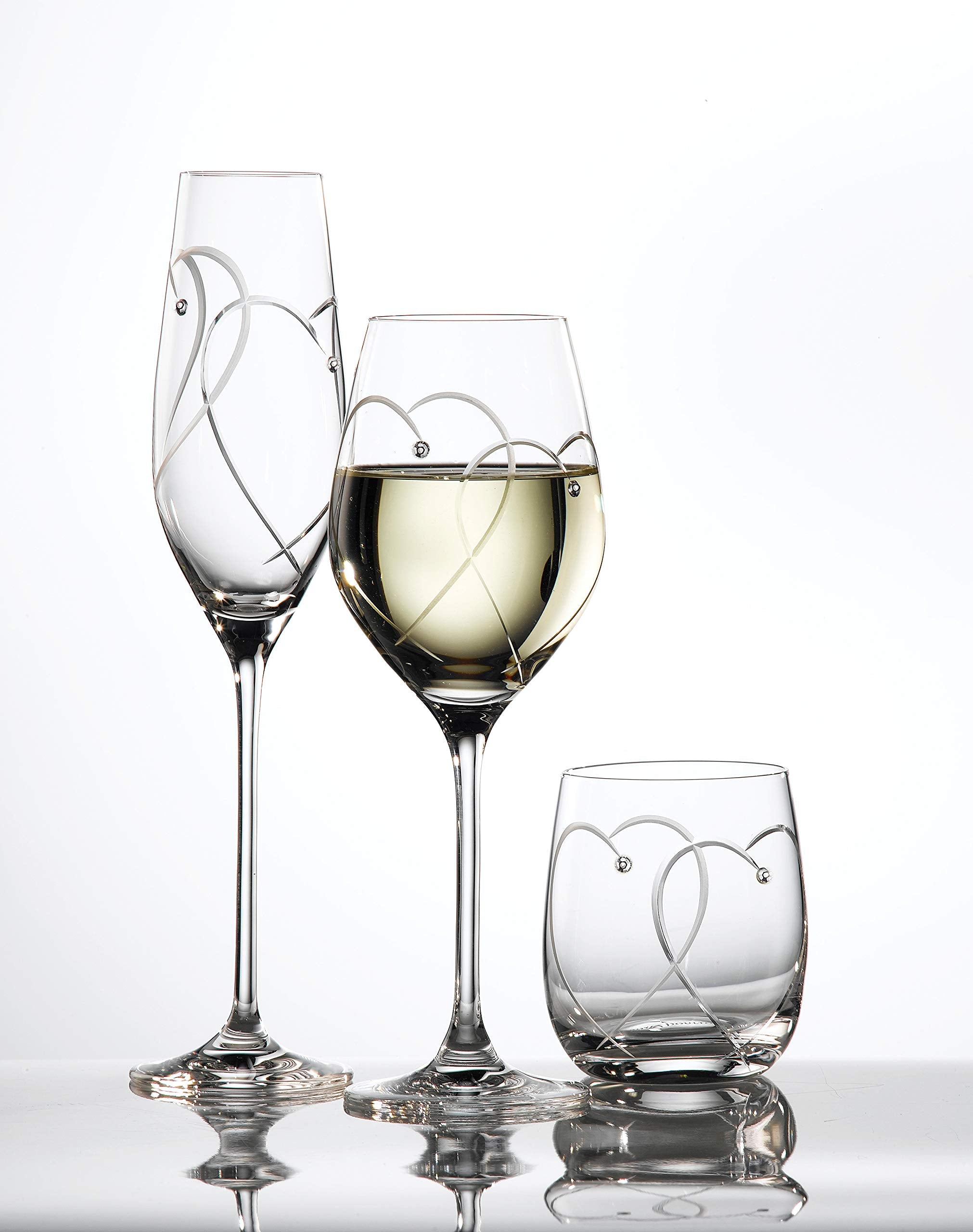 Royal Doulton Promises Two Hearts Entwined Flute Pair