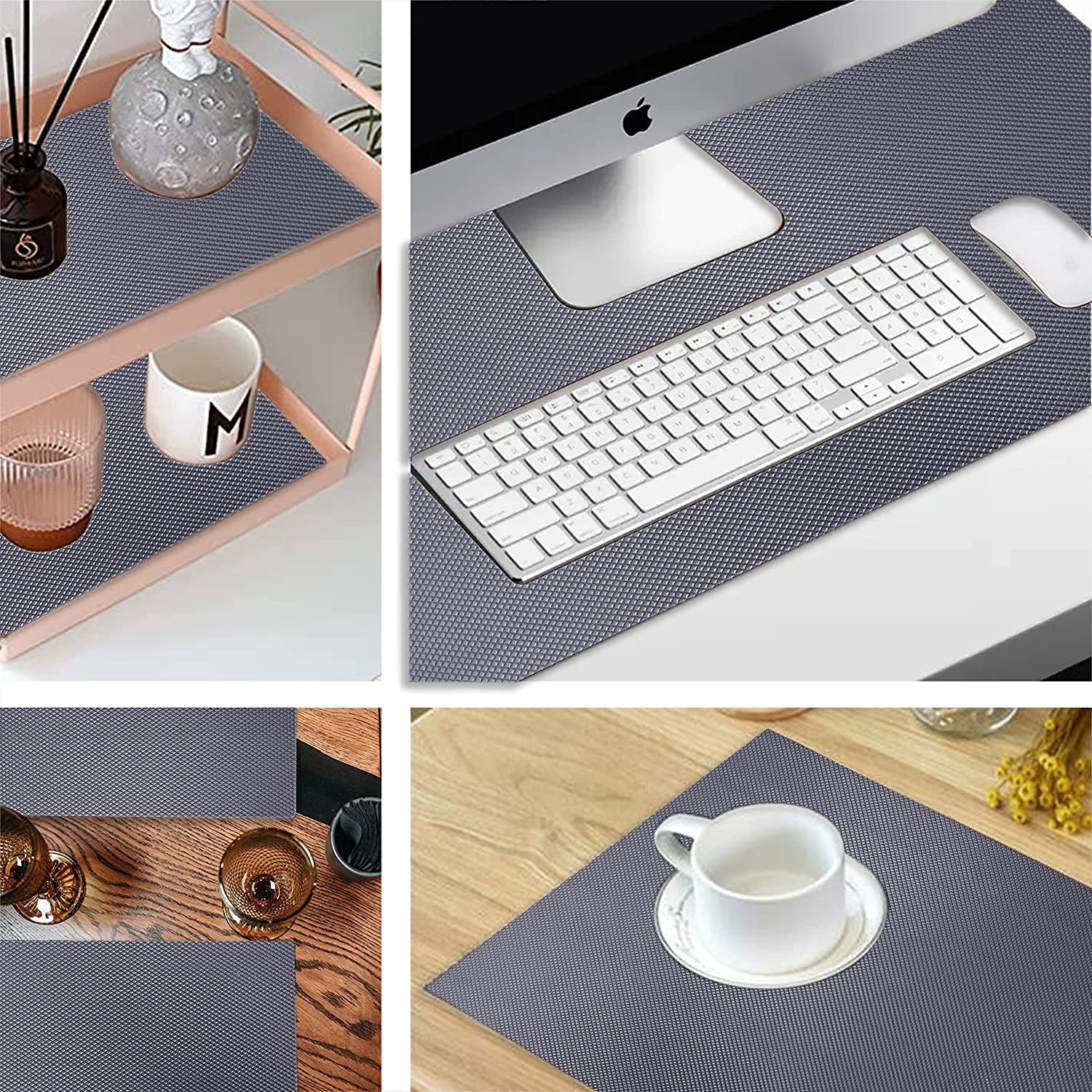 KayJen 50cm x 10m Silver Anti-Slip Mat | Food-Grade EVA Shelf Liner for Fridge, Kitchen, Drawers & Cabinets | Water-Resistant, D