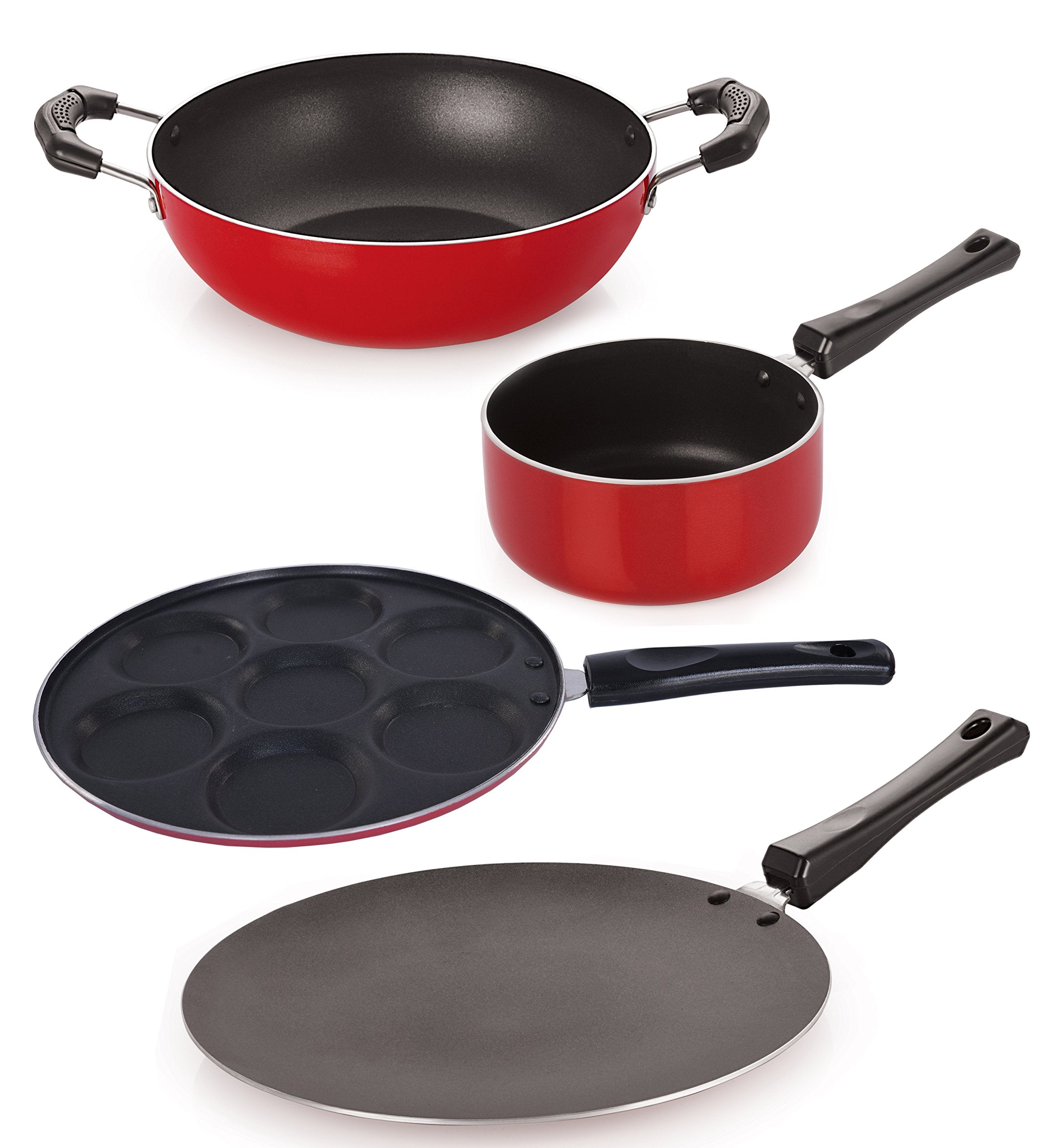 Nirlon 2 Way Nonstick Coated Combo Cookware Gift Item Set