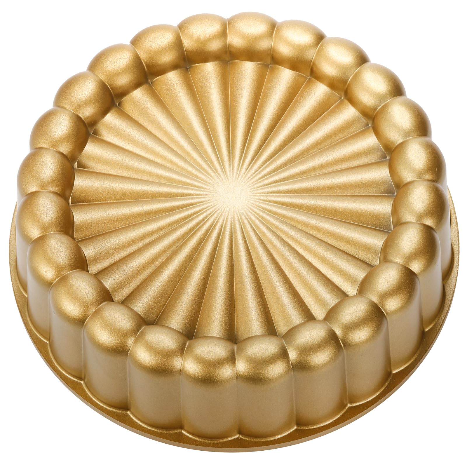 Goaste 9.5 Inch Charlotte Cake Pan, Reusable Mold Fluted Cake Pan, Nonstick Aluminium Cake Mold With Flower Shape For Cheese Cak