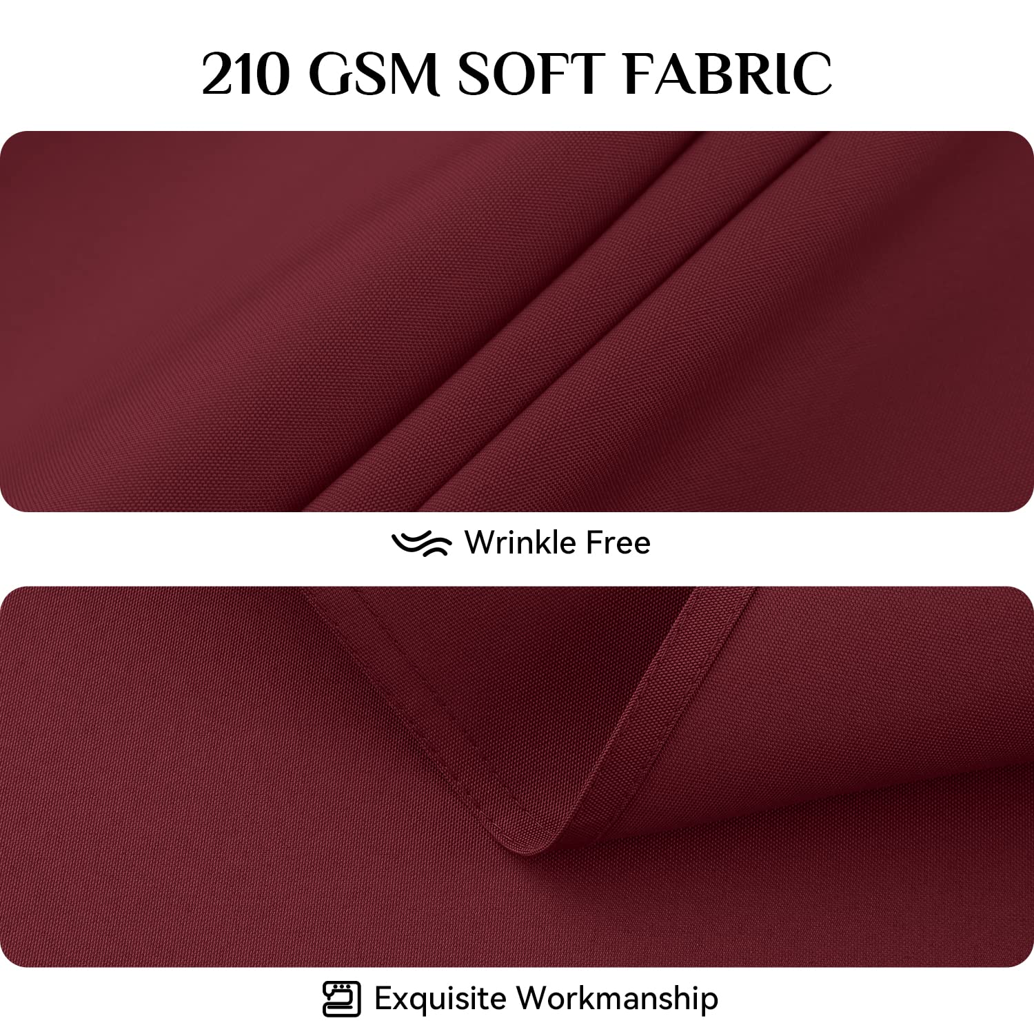 Softalker Christmas Round Tablecloth Waterproof & Stain Resistant Table Cloth Wrinkle Free Fabric Washable 210Gsm Polyester Tabl