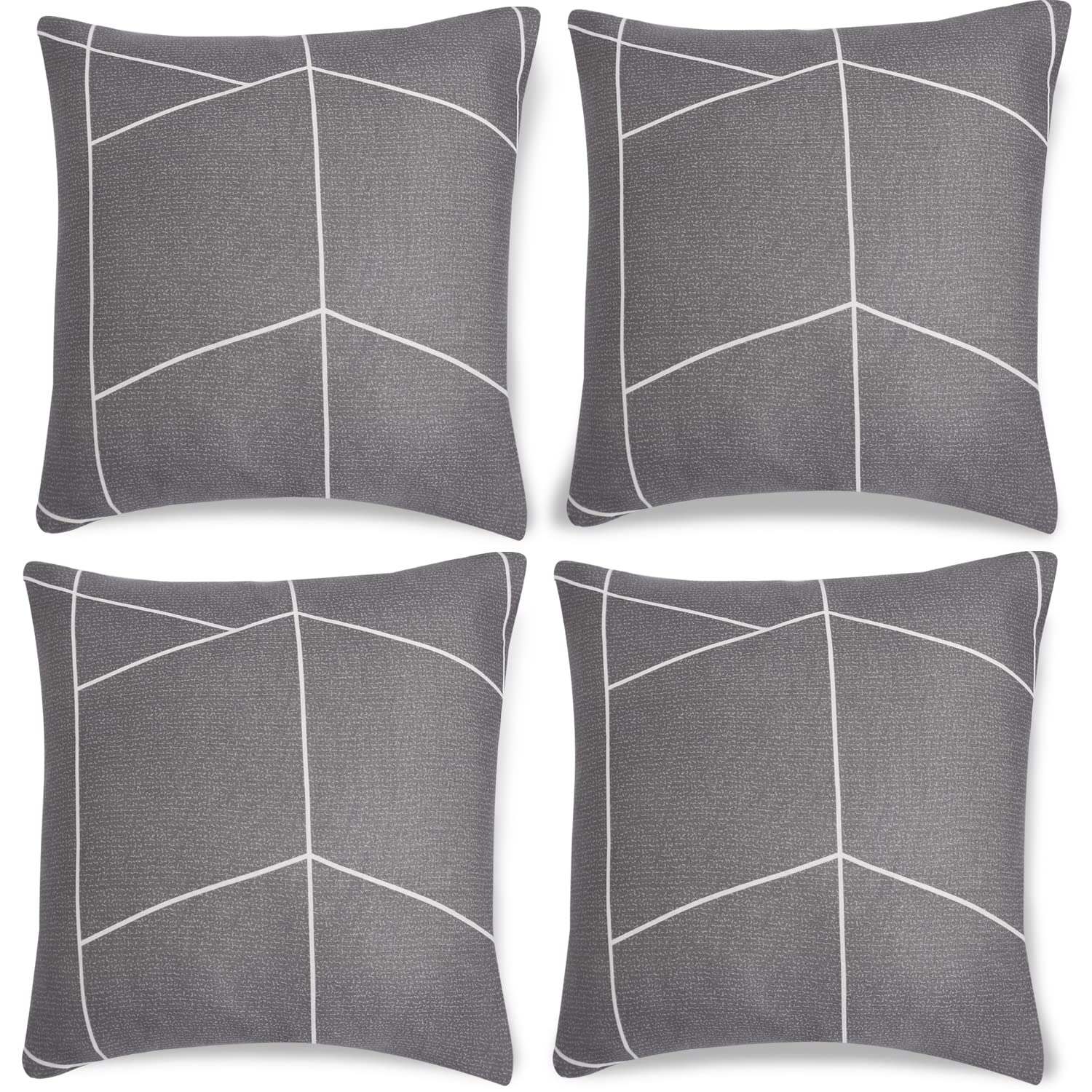 Hokipo Stretchable Cushion Cover For Sofa 16 Inch X 16 Inch, Pack Of 4 (Ar-4104-S12*4)