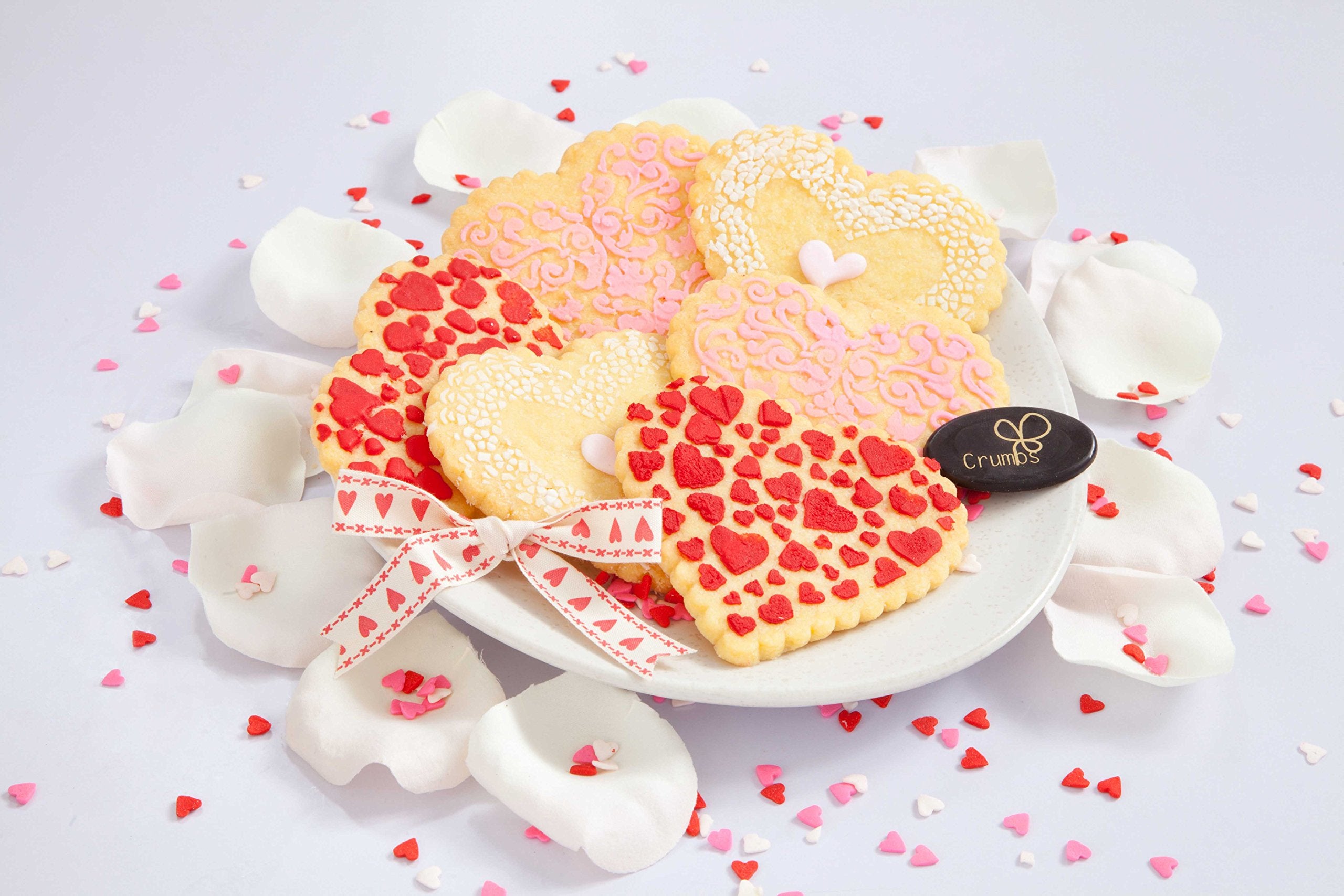 Designer Stencils Contemporary Hearts Cookie Stencils, Beige/Semi-Transparent, Fits 4'' Heart Cutter