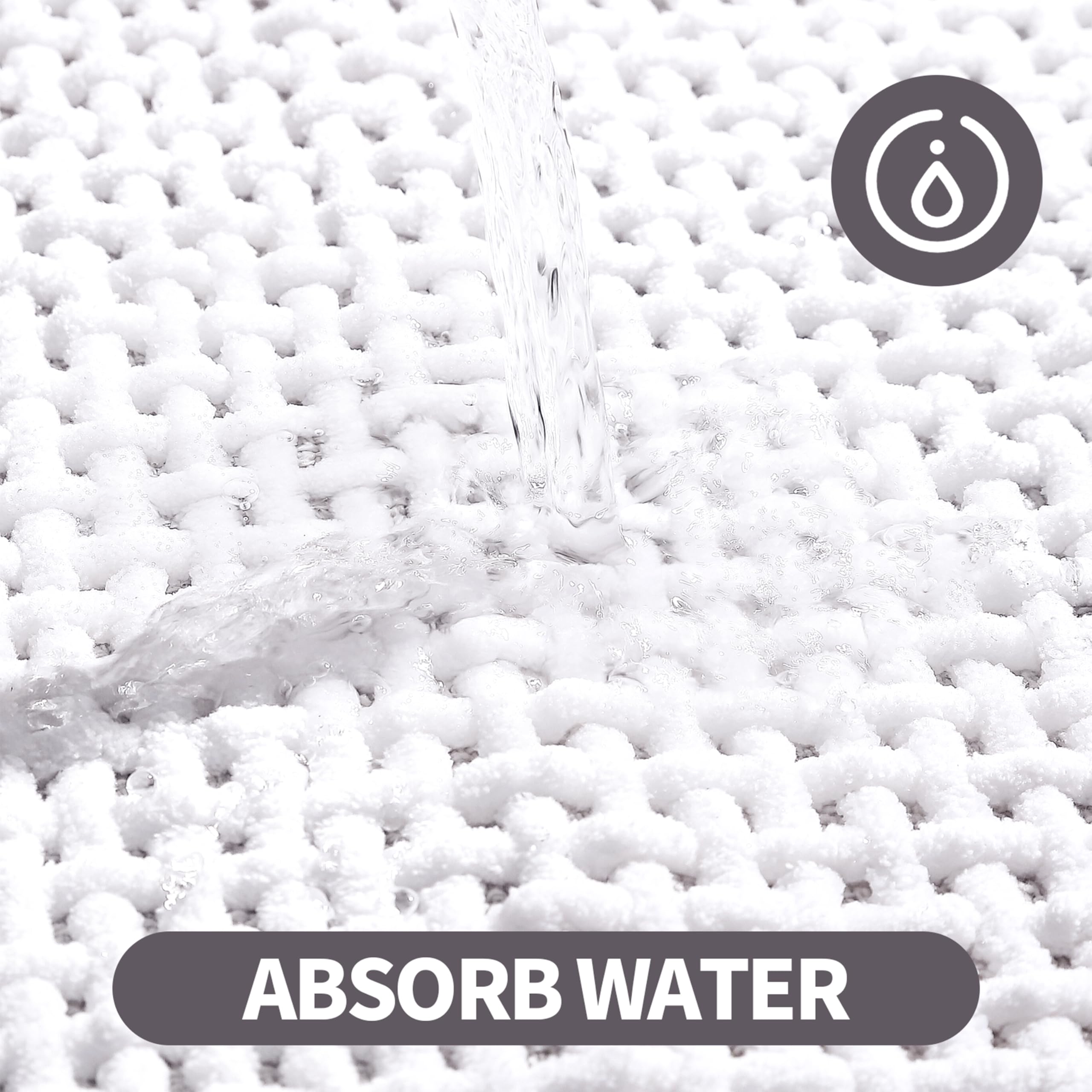 White Bath Mat Thin, Bath Mat White 16X24 Thin Bathroom Rugs Fit Under Door Washable Bath Mat For Bathroom Low Profile Bathroom