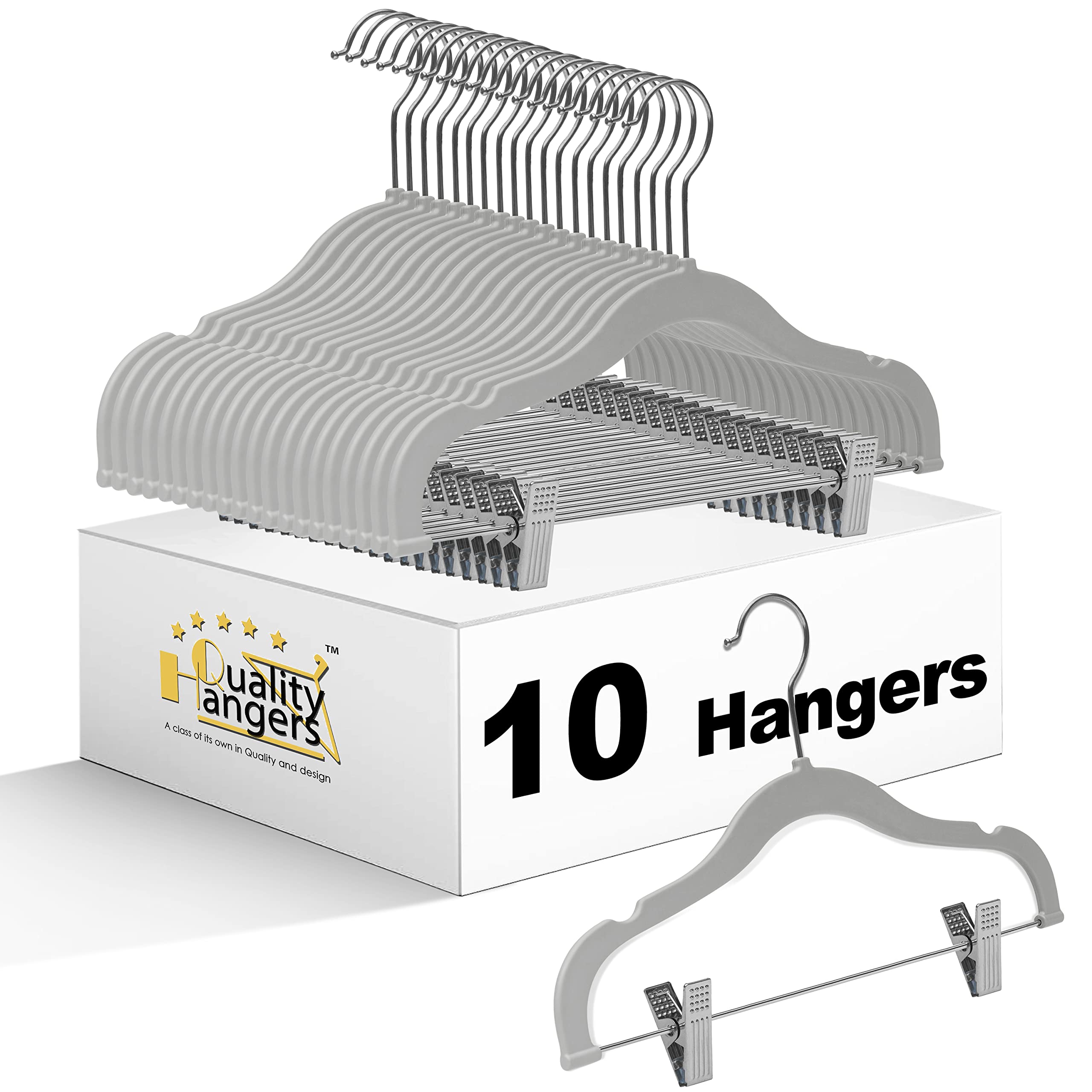 Quality Kids Children'S Plastic Non Velvet Non-Flocked Thin Compact Skirt Pant Coat Hangers With Metal Clips For Skirts Pants Bl