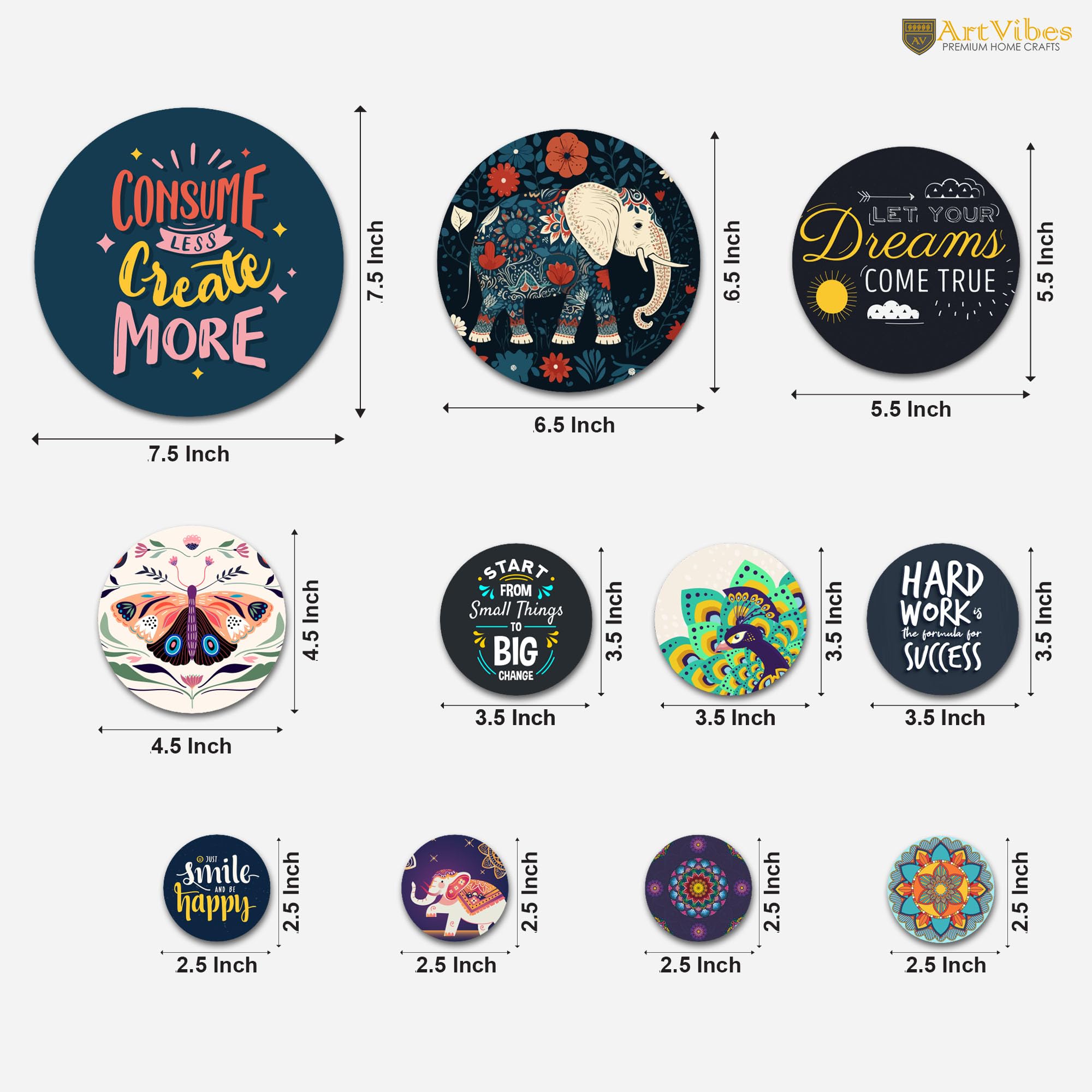 Artvibes Decorative Mdf Wooden Wall Hanging Decoration Item For Home | Office | Gifts | Modern Artworks Art Items | Livingroom,