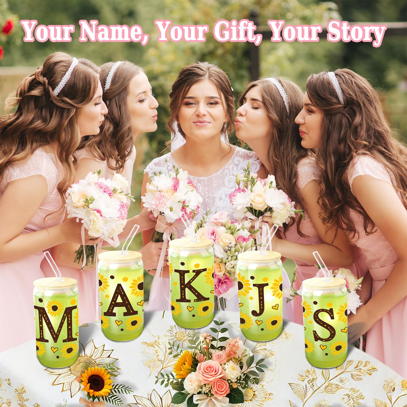 Baby Shower Hostess Gifts - Personalized Monogrammed Tumbler, Flower Girl & Bridal Shower Gifts