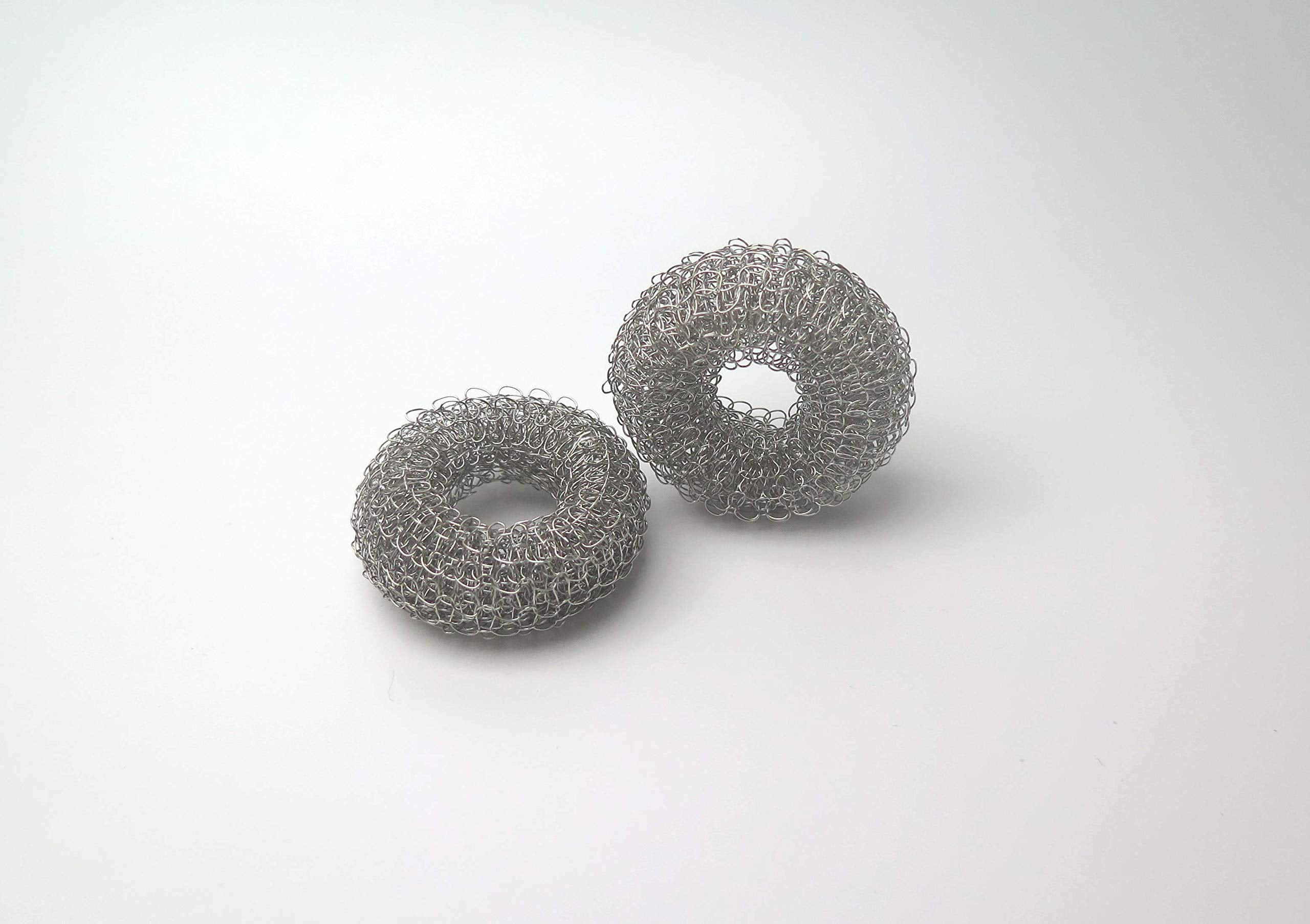 Tredoni 2 Reusable Limescale Remover Ring - Boiler/Kettle Furring Descaler Stainless Steel Mesh 2X4Cm (2)