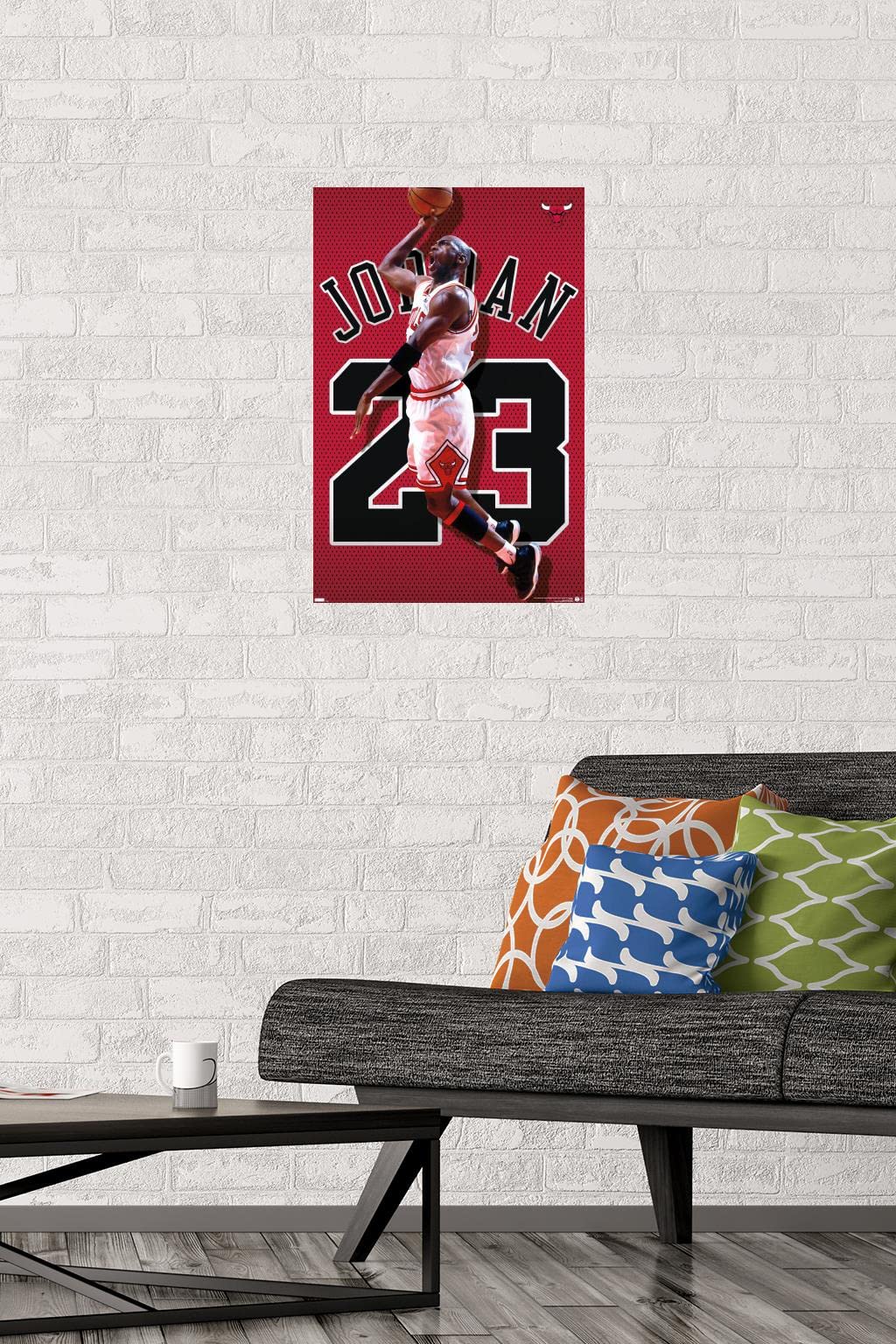 Trends International Michael Jordan - Jersey Wall Poster, 14.725'' X 22.375'', Premium Unframed Version