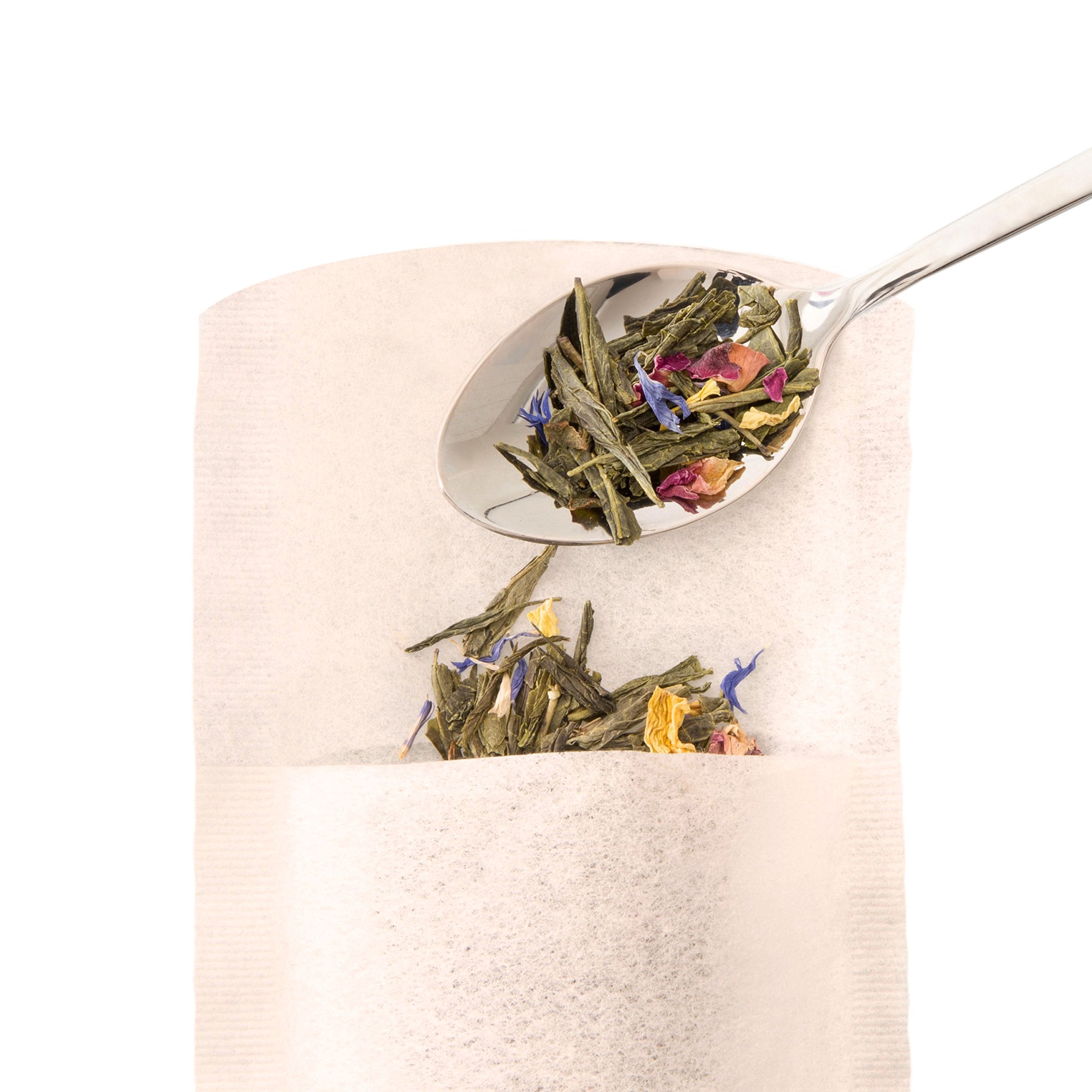 finum Disposable Paper Tea Filter Bags, Large - Natural, 100 Count, Model 60/420.67.00