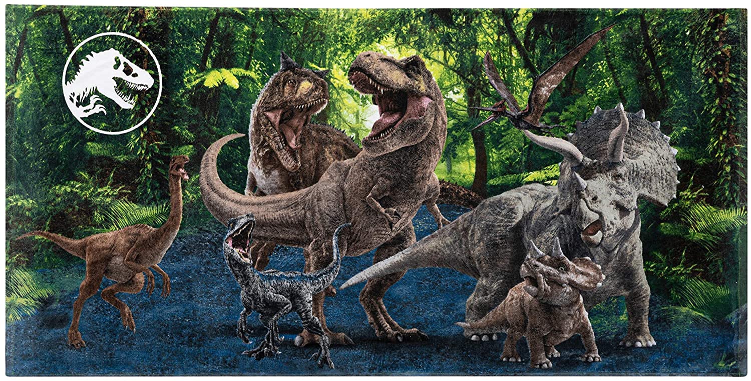 Jurassic World Family Reunion Beach Towel Super Soft Cotton 28'' X 58''