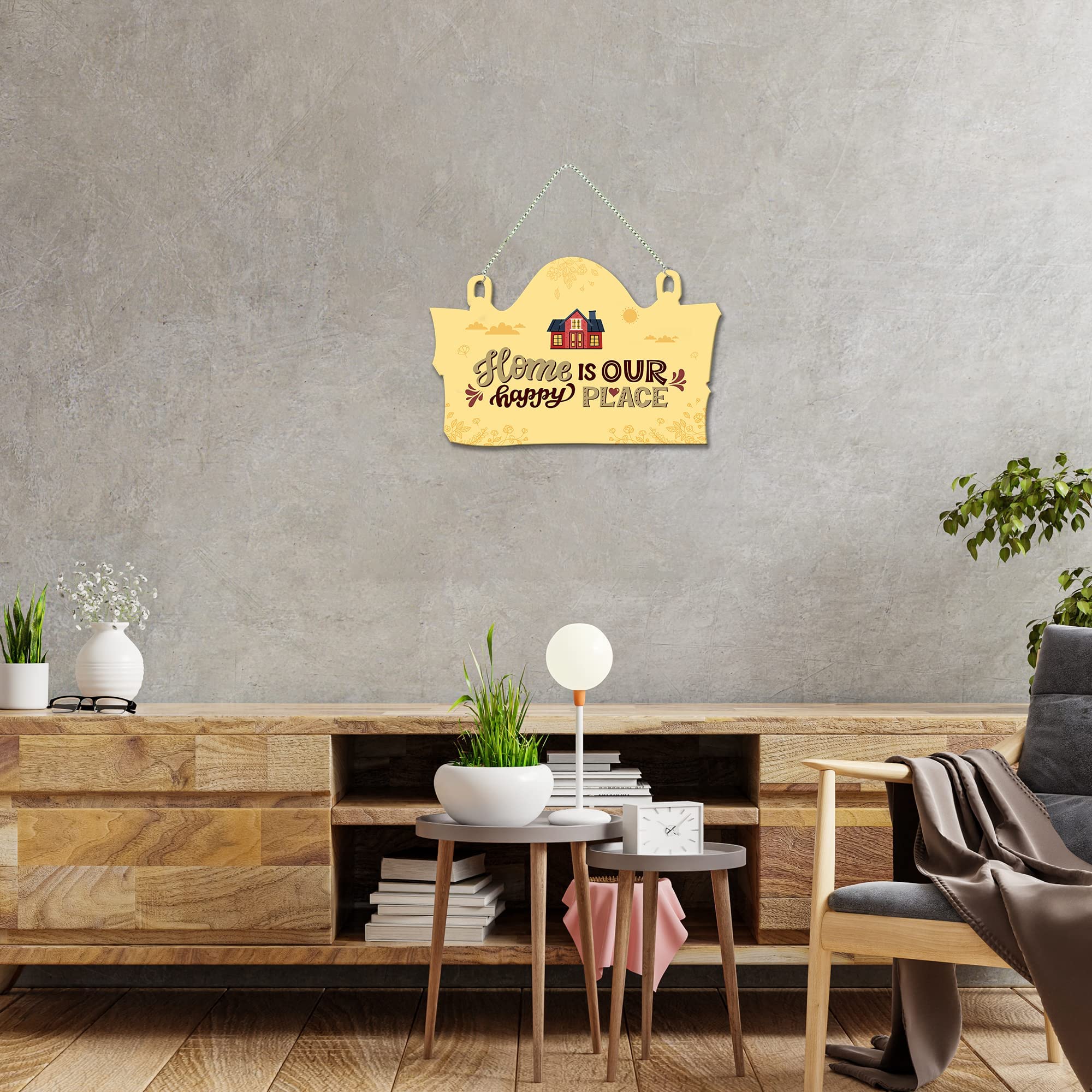 Artvibes Loving Home Quotes Wooden Wall Hanger for Home Decor | Office | Gifts | Bedroom | Wall Art for Living Room Wall | Decor