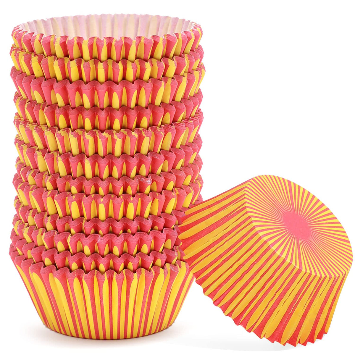 Cupcake Liners Muffin Cups 300 Pcs No Smell,Grease-Proof & Food Grade Daisy Design Baking Cups Paper 6 Different Orignal Design