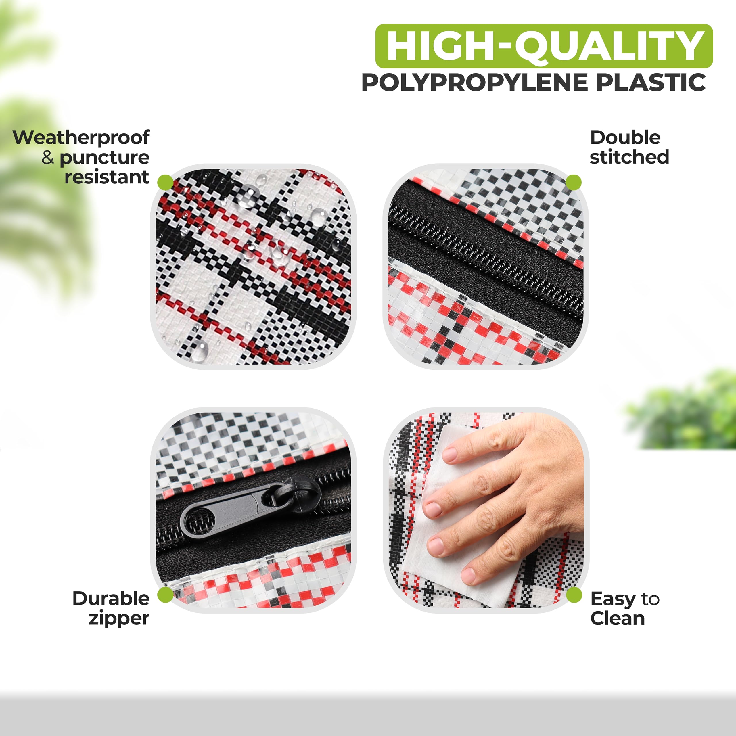 8Pcs Extra Large Laundry Bags With Handles And Zipper, Heavy Duty Xxl Storage Bags, Travel Laundry Tote Bag, Clothes Storage Bag