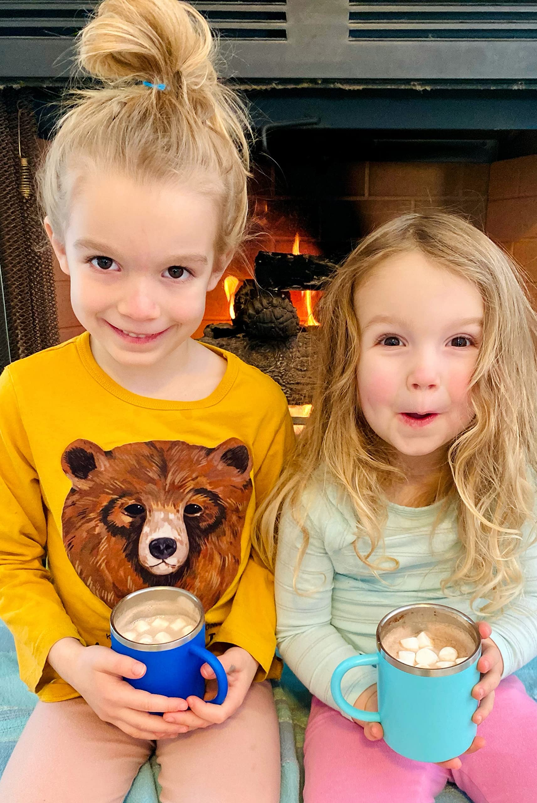 Real Deal Steel ''Keep It Real Kids Mugs - 100% Lead And Bpa Free Kids Coffee Mug For Hot Chocolate - Set Of 2