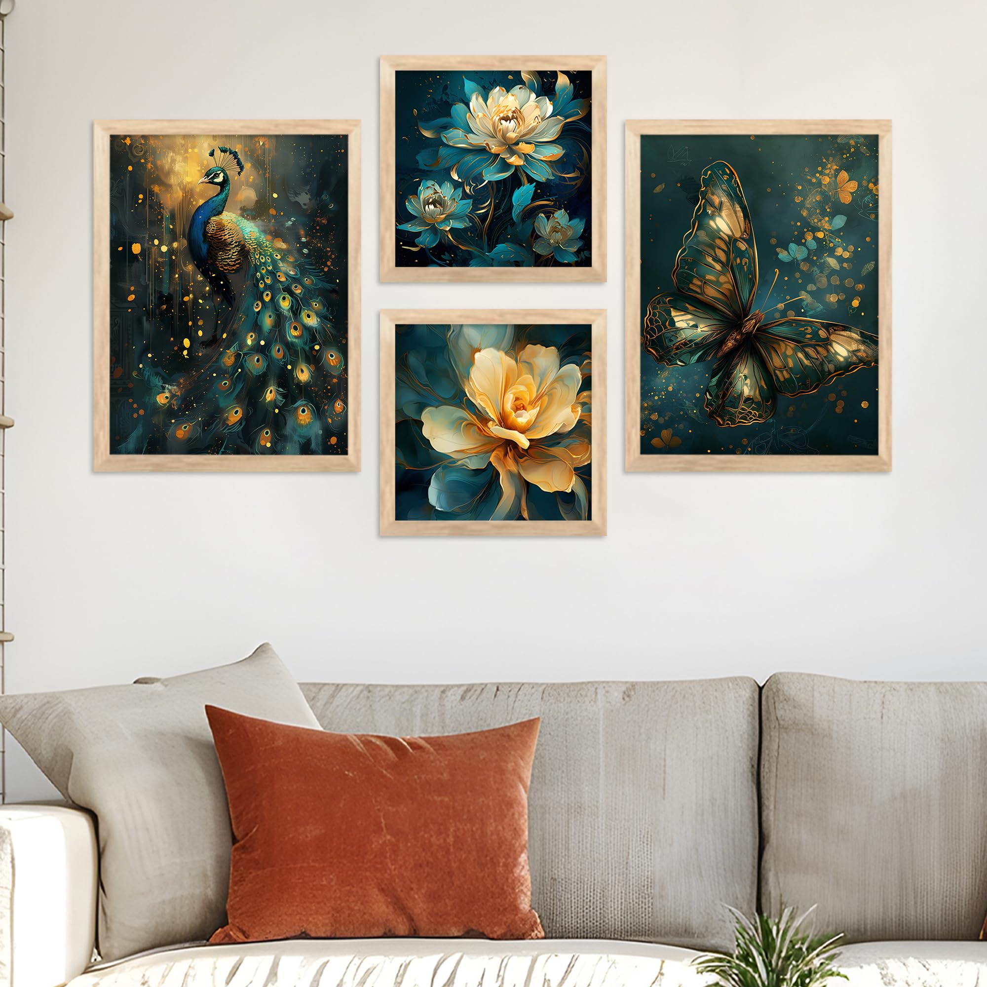 Artifly - Modern Art Wall Painting With Frame For Living Room Bedroom Hall Office - Abstract Framed Painting For Wall Decoration