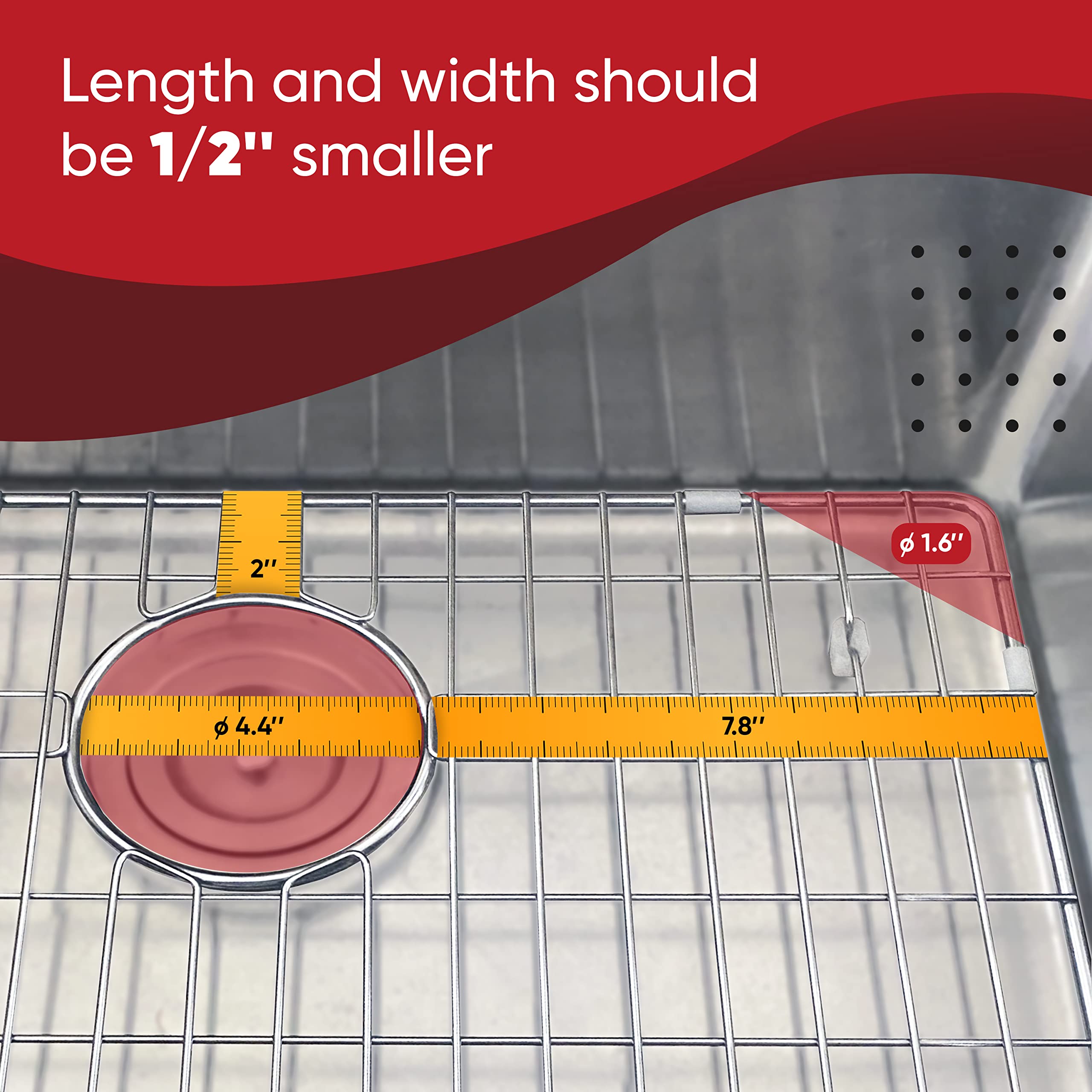 Sink Protectors For Kitchen Sink, Stainless Steel Sink Protector 28-1/4'' X 14-1/4'' X 1-1/4'', Sink Grate For Bottom Of Kitchen