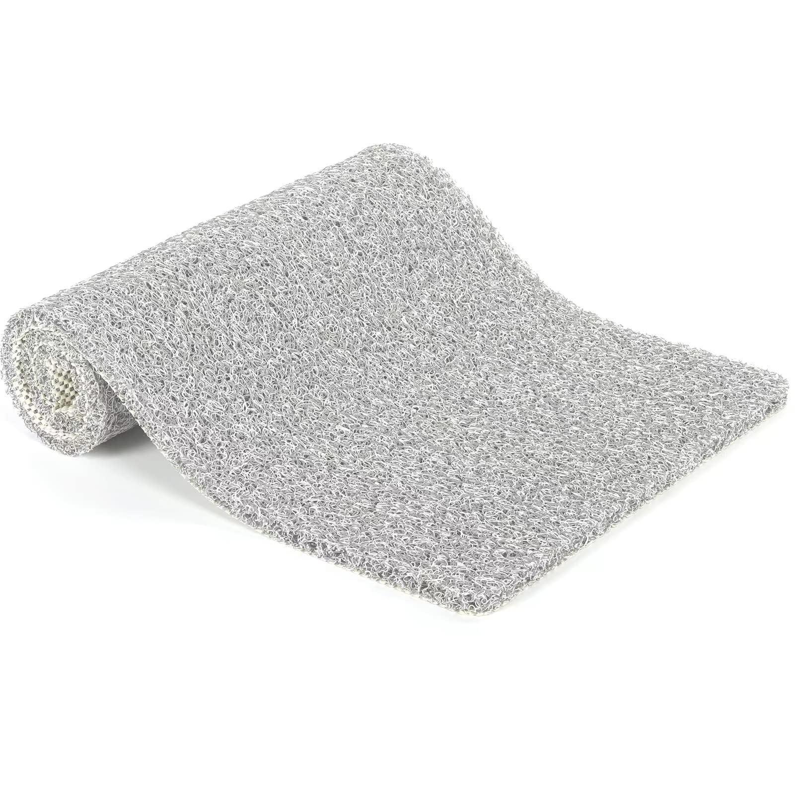 Rzoysia 0.6'' Thick Non Slip Bath Tub Shower Mat 16X24Inch Bathmat For Tub Pvc Loofah Foot Massage Mat For Bathroom Without Suct