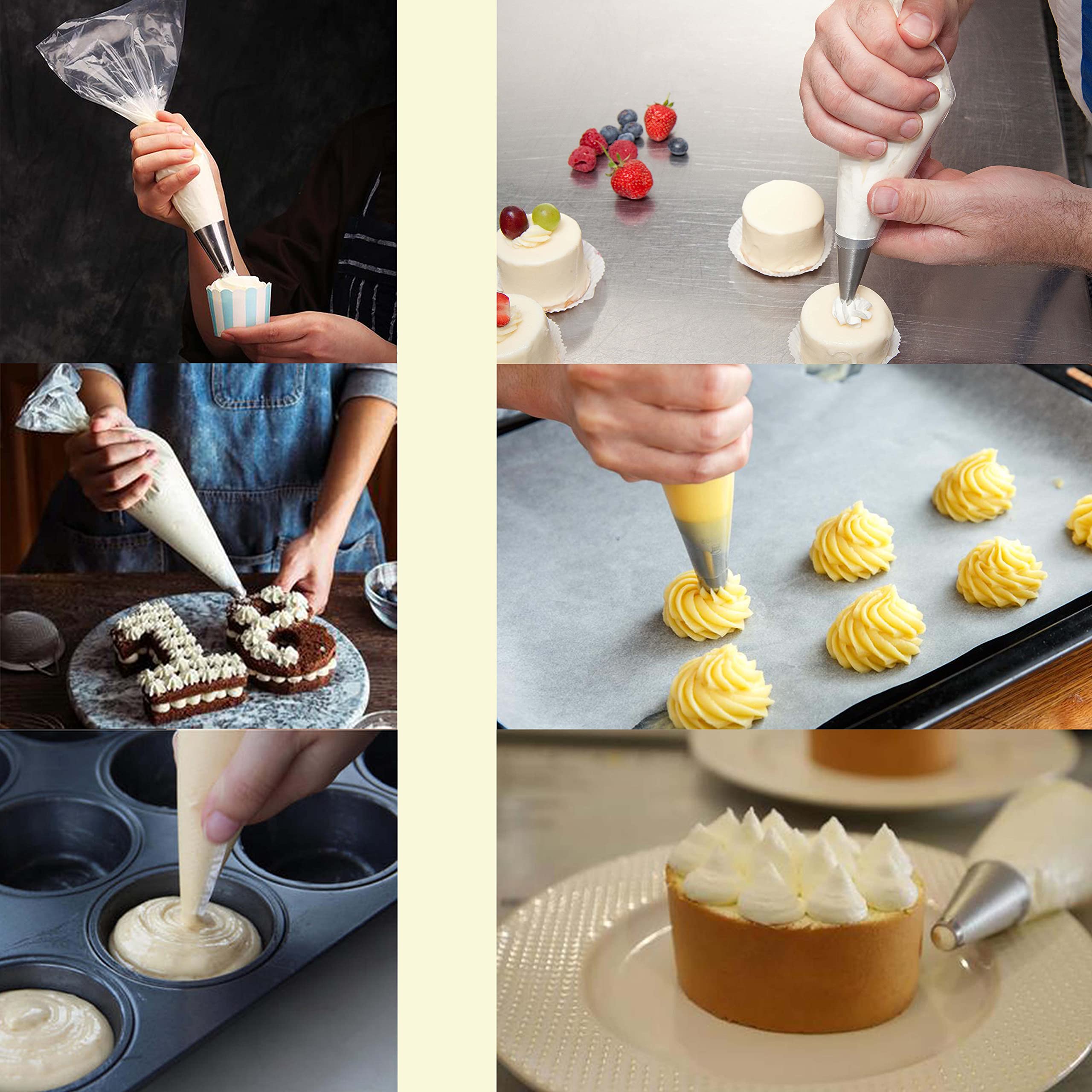 Piping Bags  Pastry Bags 12 Inch 100pcs  Disposable Icing Piping Pastry Bags For Cookie/Cake Decorating Supplies  Anti Burst And Non-Slip Thicken Cake Decorating Bags.