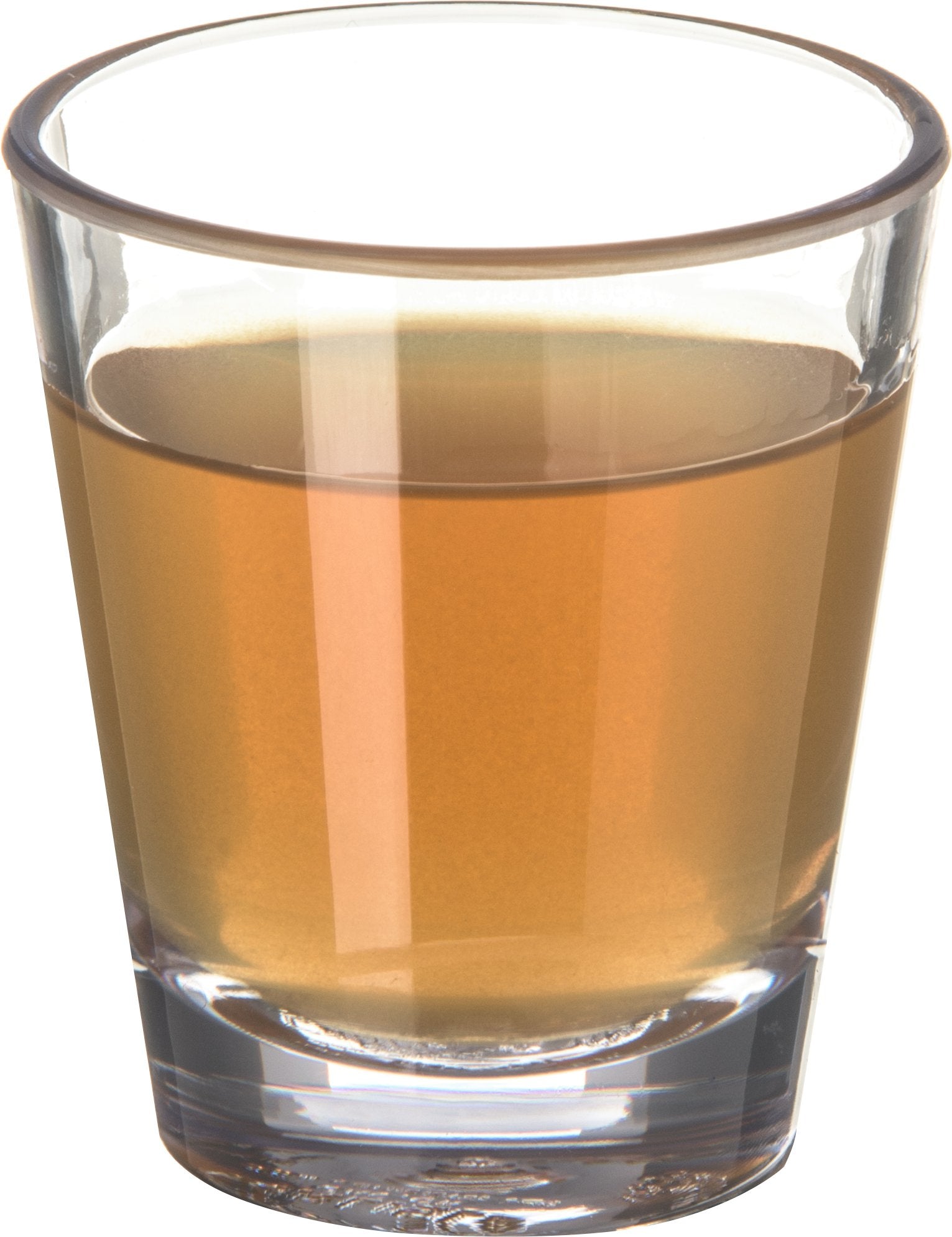 Carlisle FoodService Products Alibi Round Glass Clear Glass for Restaurants  Catering  Kitchens  Plastic  1.8 Ounces  Clear