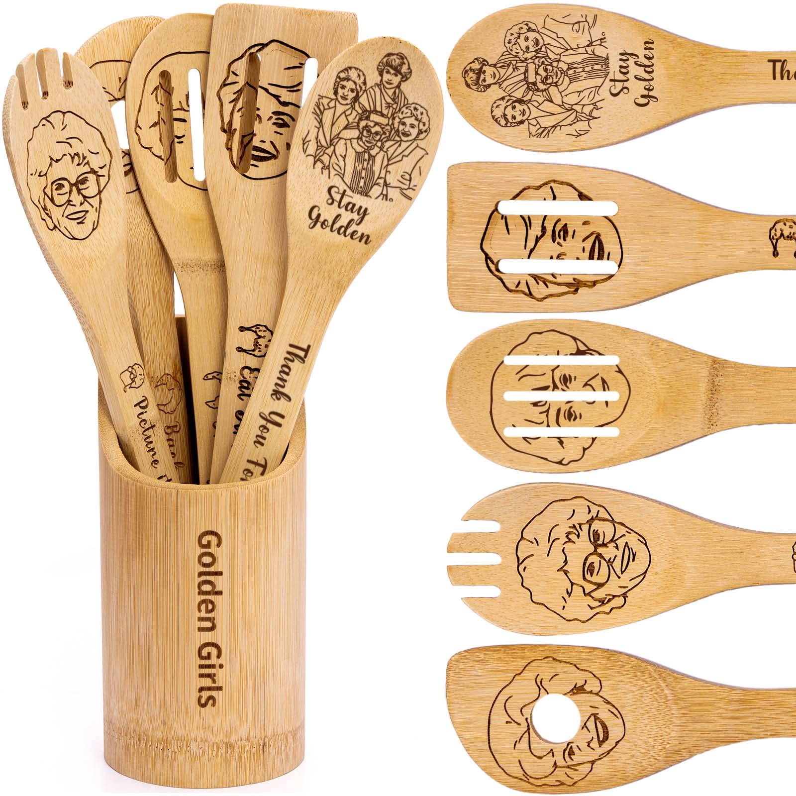 Golden Girls Wooden Cooking Spoons, Golden Girls Tv Show Merchandise Gifts, Golden Girls Gifts For Women, The Golden Girls Gifts
