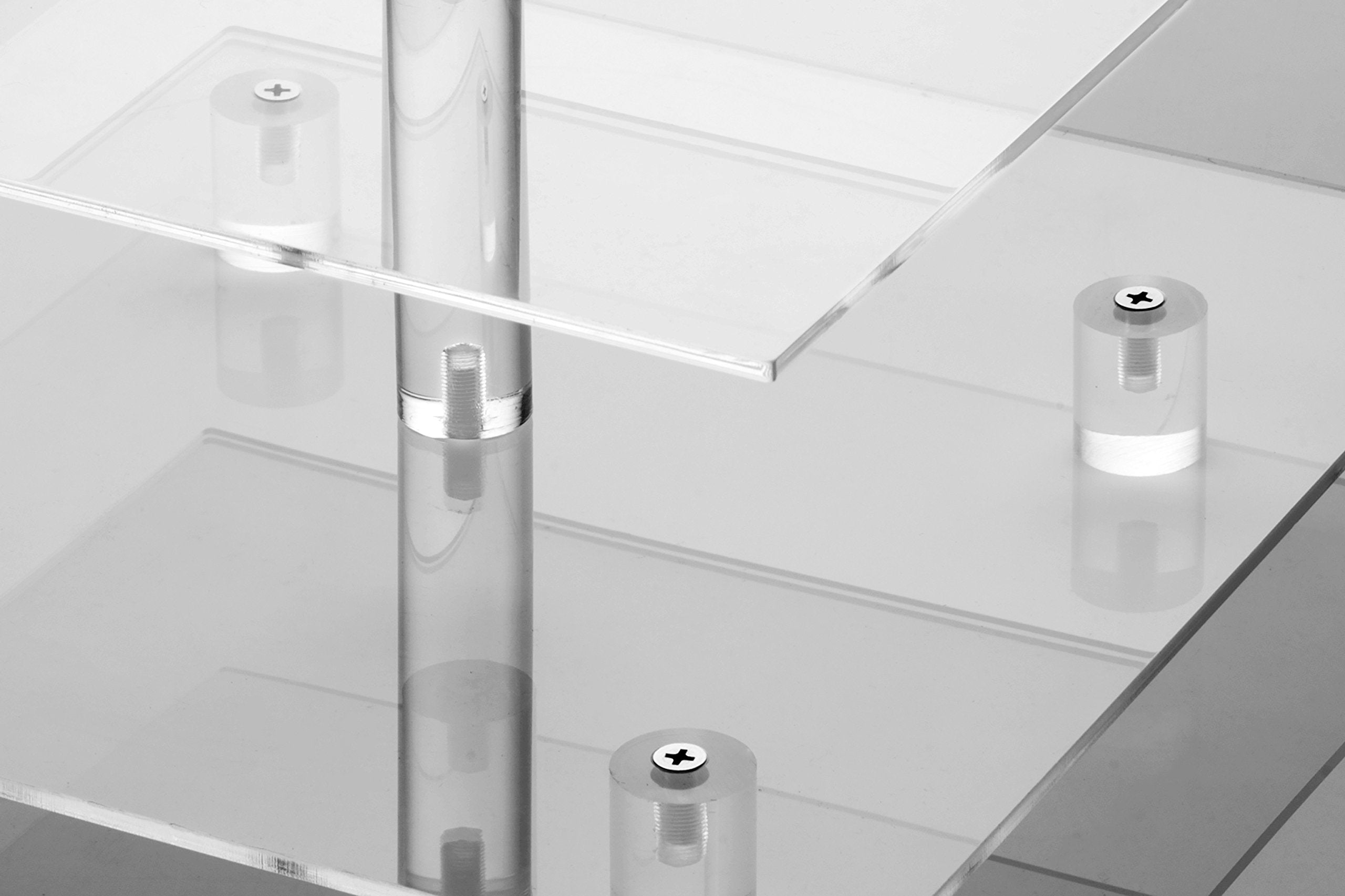 Yestbuy Cupcake Stand, 5 Tier Square Cupcake Tree Tower, Clear Cupcake Holder, Pastry Display Rack For Party, Wedding, Baby Show