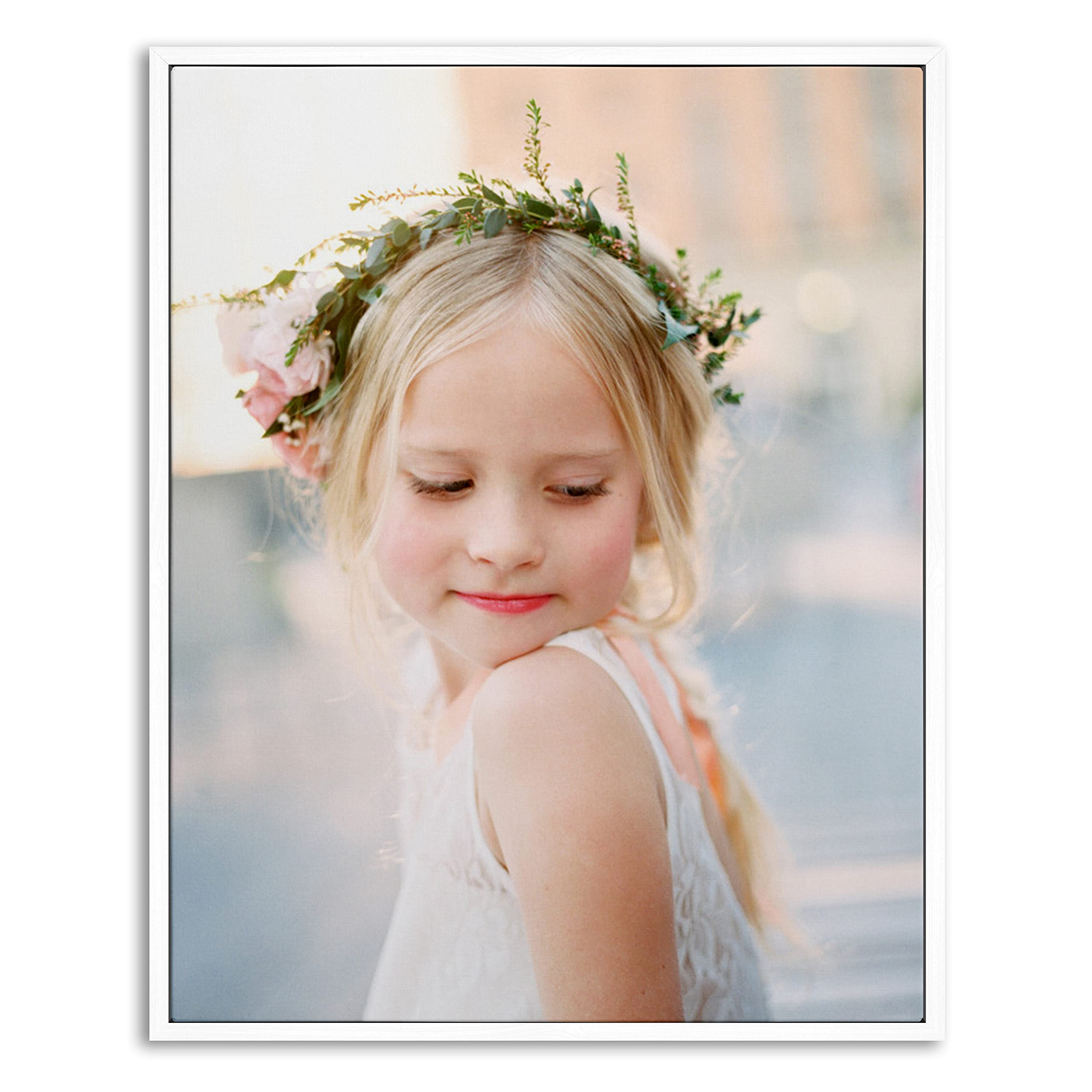 Texas Art Floater Frame for Finished Canvas 1.25 Depth Custom Kit Stretched Picture Oil Paintings Artwork Floating Wall Decor Canvas  White  11 in x 14