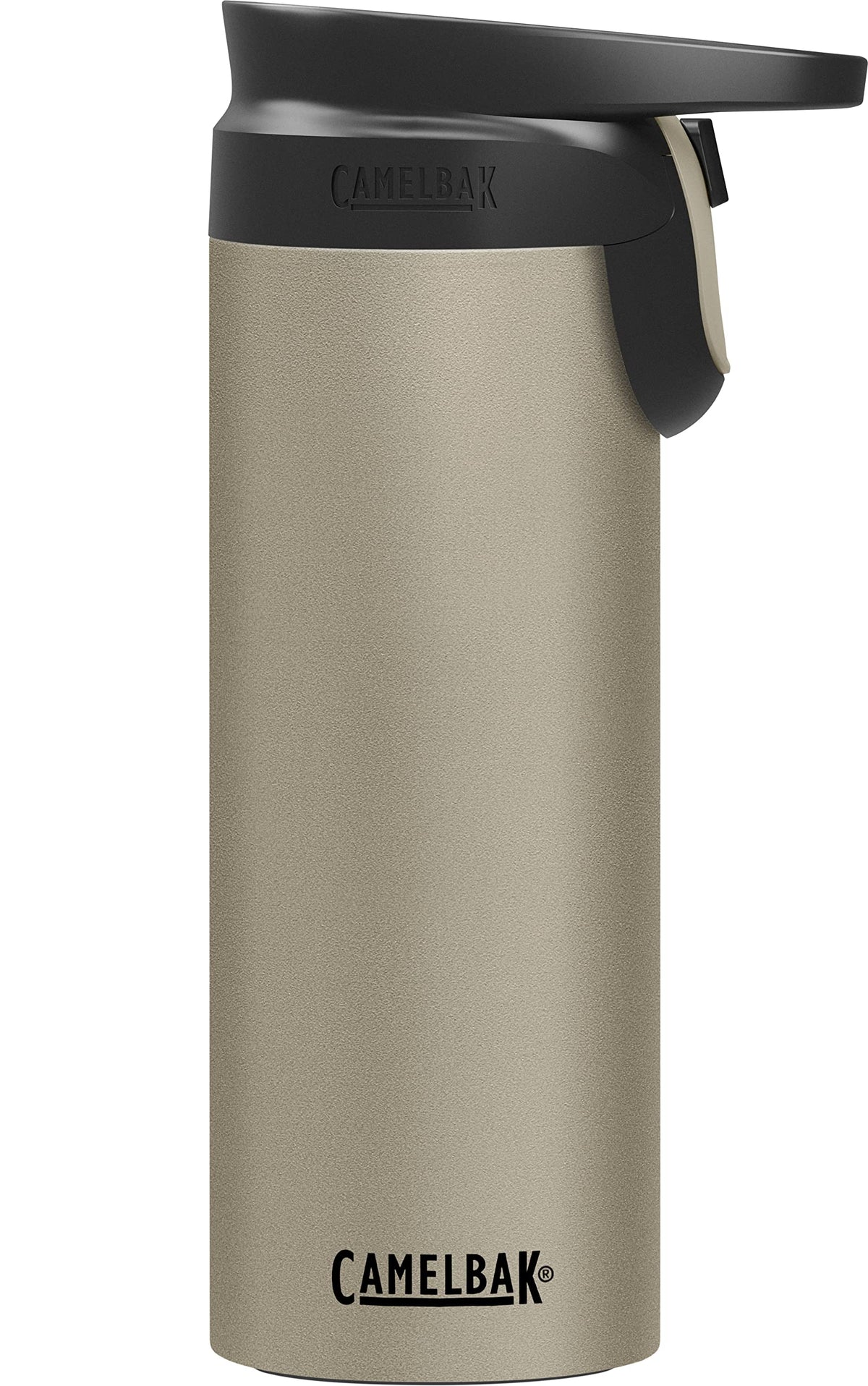 Camelbak Forge Flow Coffee & Travel Mug, Insulated Stainless Steel - Non-Slip Silicon Base - Easy One-Handed Operation - 16Oz, D