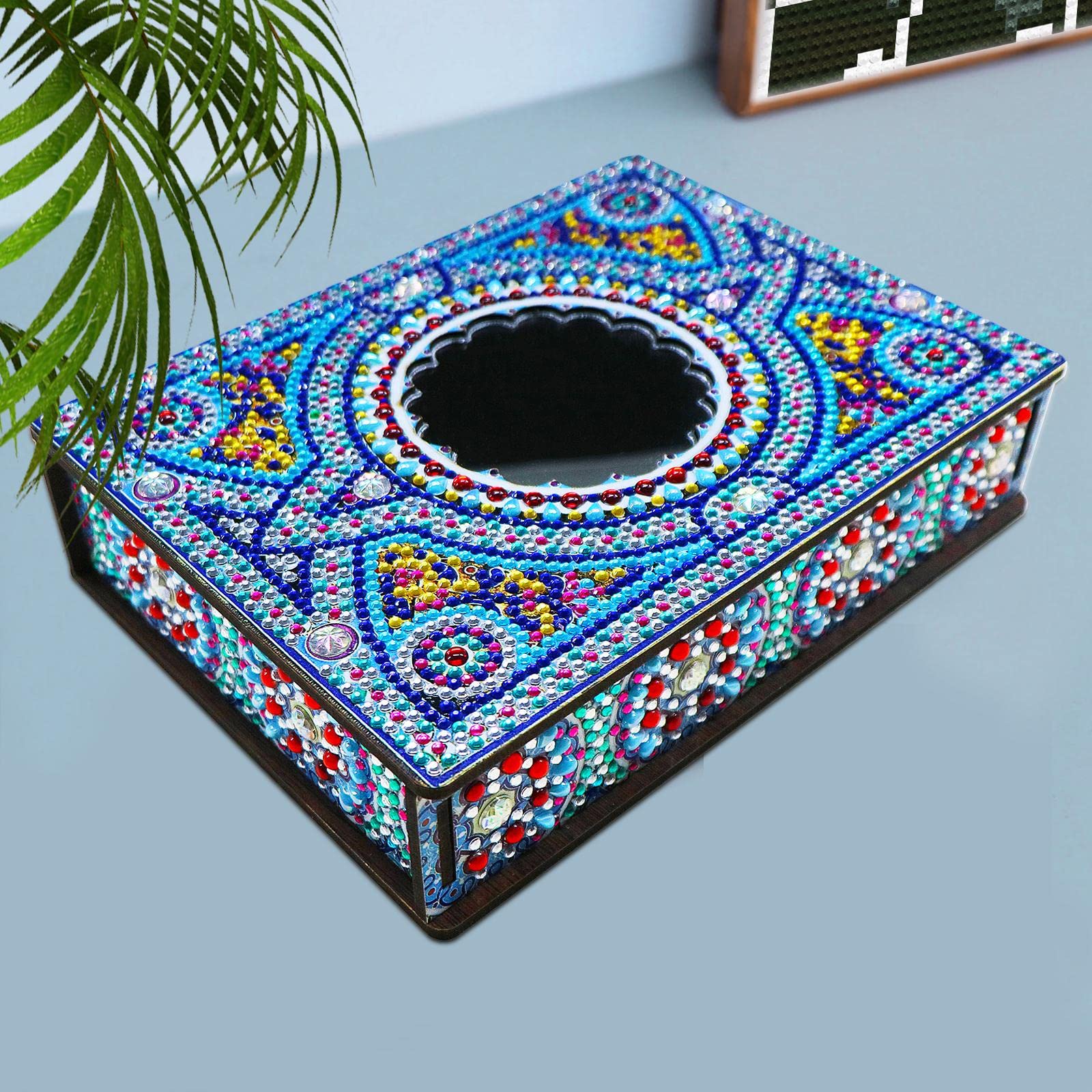 Enakshi Diamond Painting Box Handmade Trinket Box Jewelry Organizer Storage Boxes Styled Crafts | Needlecrafts & Yarn | Embroide