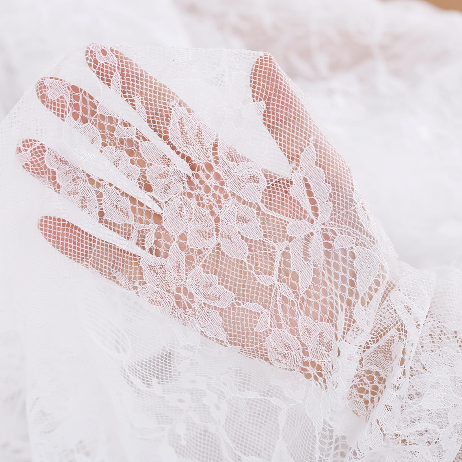 B-Cool 60 X120 Inches White Lace Tablecloth Rectangle Vintage Embroidered Fall Wedding Tablecloths Overlay For Outdoor Party Tha