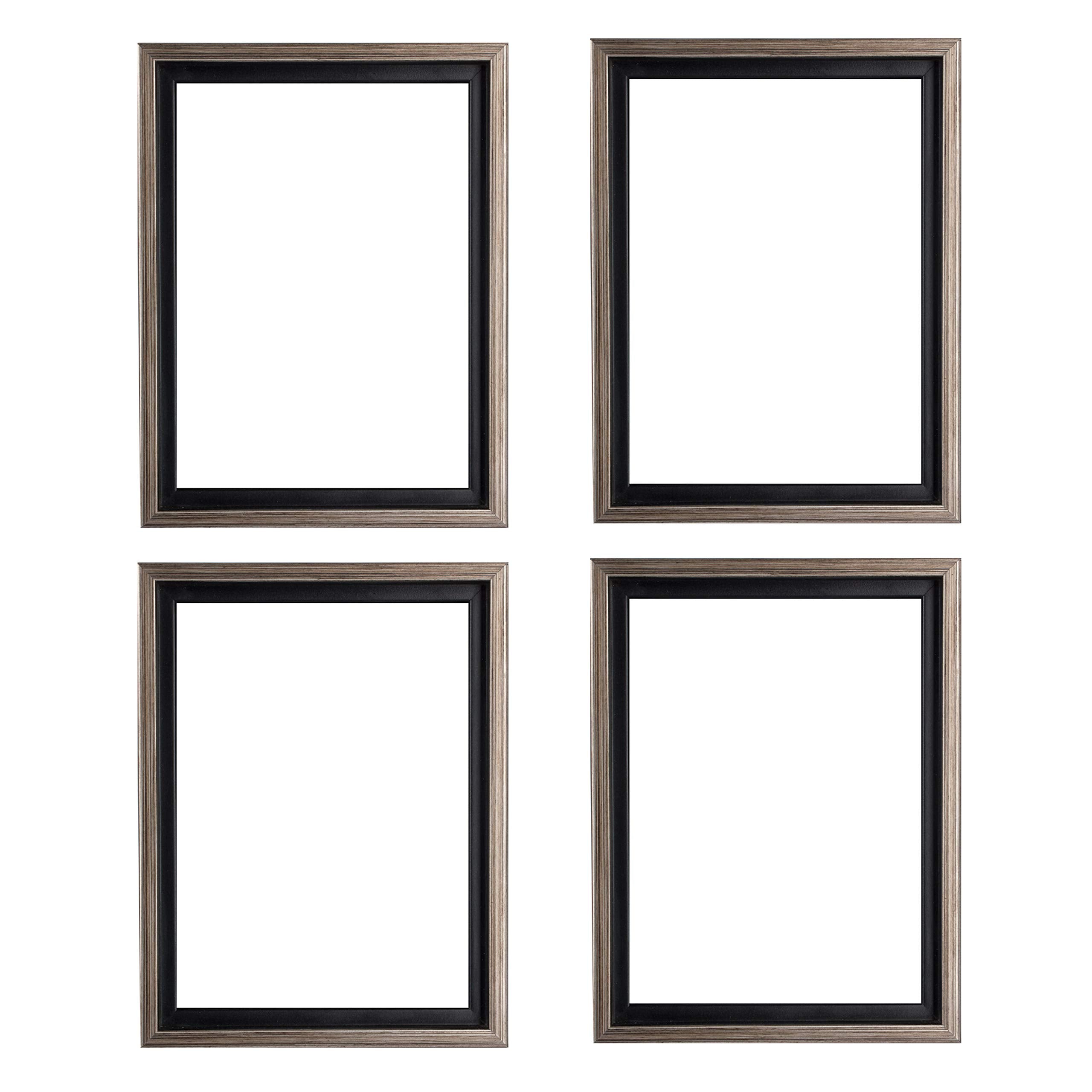Creative Mark Illusions Floater Frame For 3/4 Deep Canvases - 16x20 Antique Silver/Black - No Glass or Backing - Wood Composite 