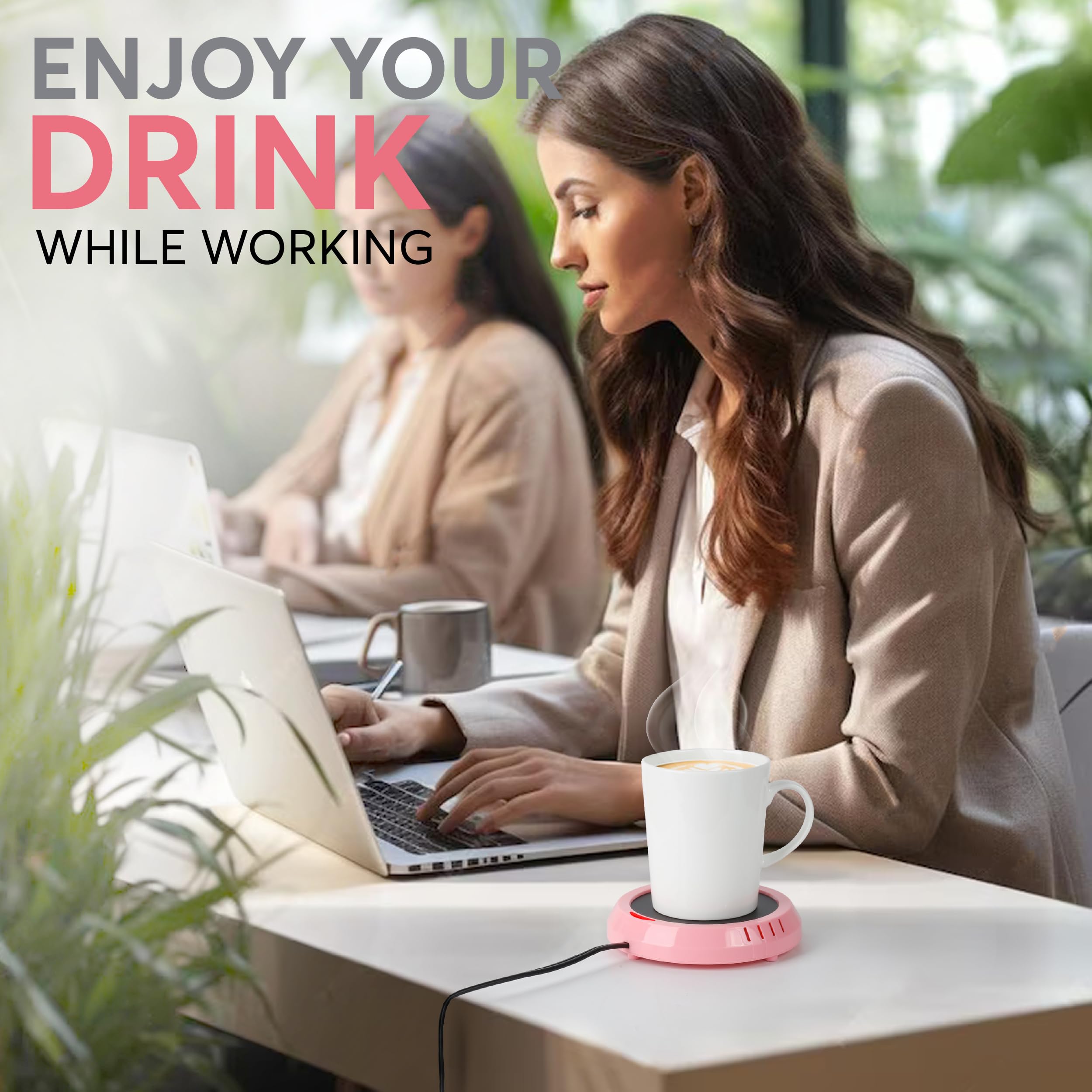 Large Candle Warmer Plate Safely Releases Scents Without A Flame - Used As Candle Jar Warmer, Coffee Warmer, Mug Warmer, Cup War