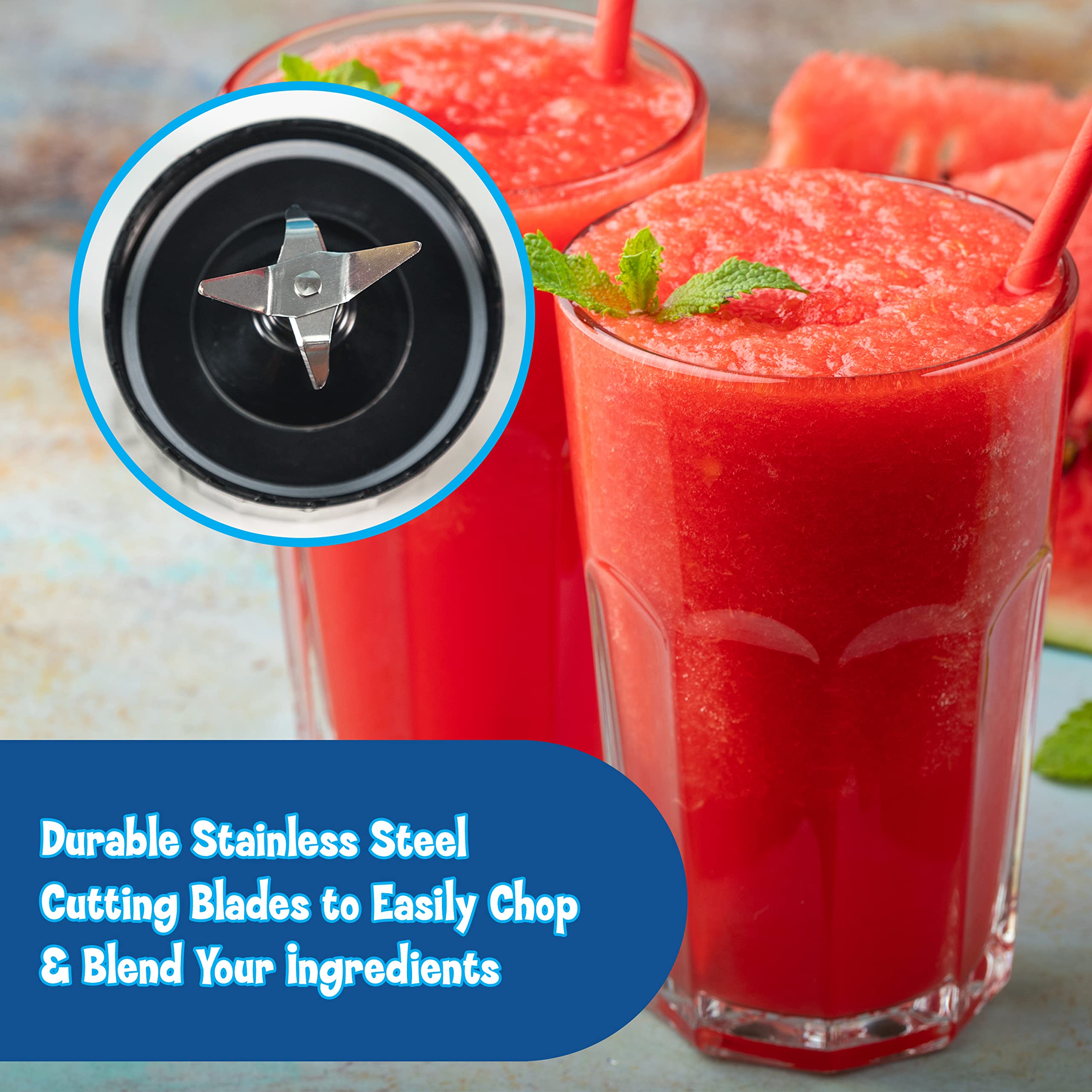 Nostalgia Kool-Aid Slush N Go Personal Blender For Smoothies, Slushies, Shakes, And Fruit Blends, Includes Two 15 Oz Travel Bott