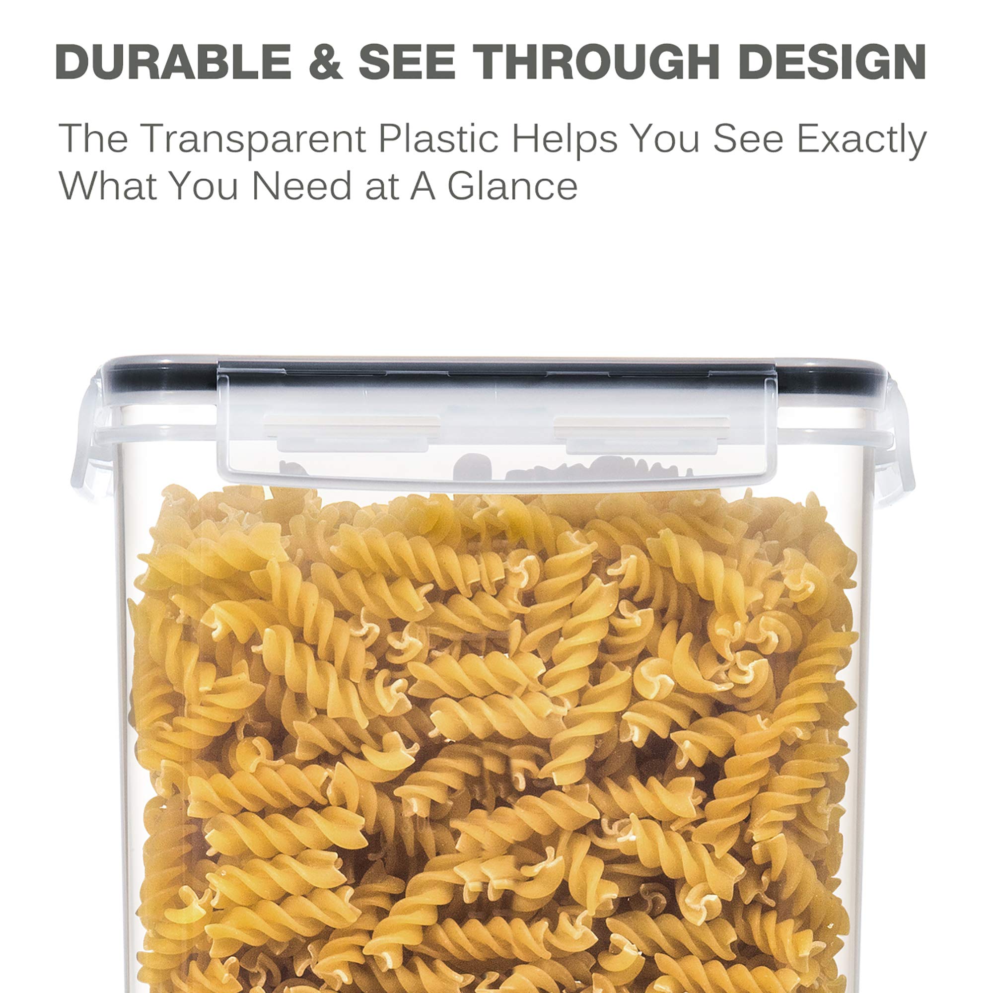 Pantrystar Large Food Storage Containers With Lids Airtight 5.2L /176Oz, For Flour, Sugar, Baking Supply And Dry Food Storage, 3