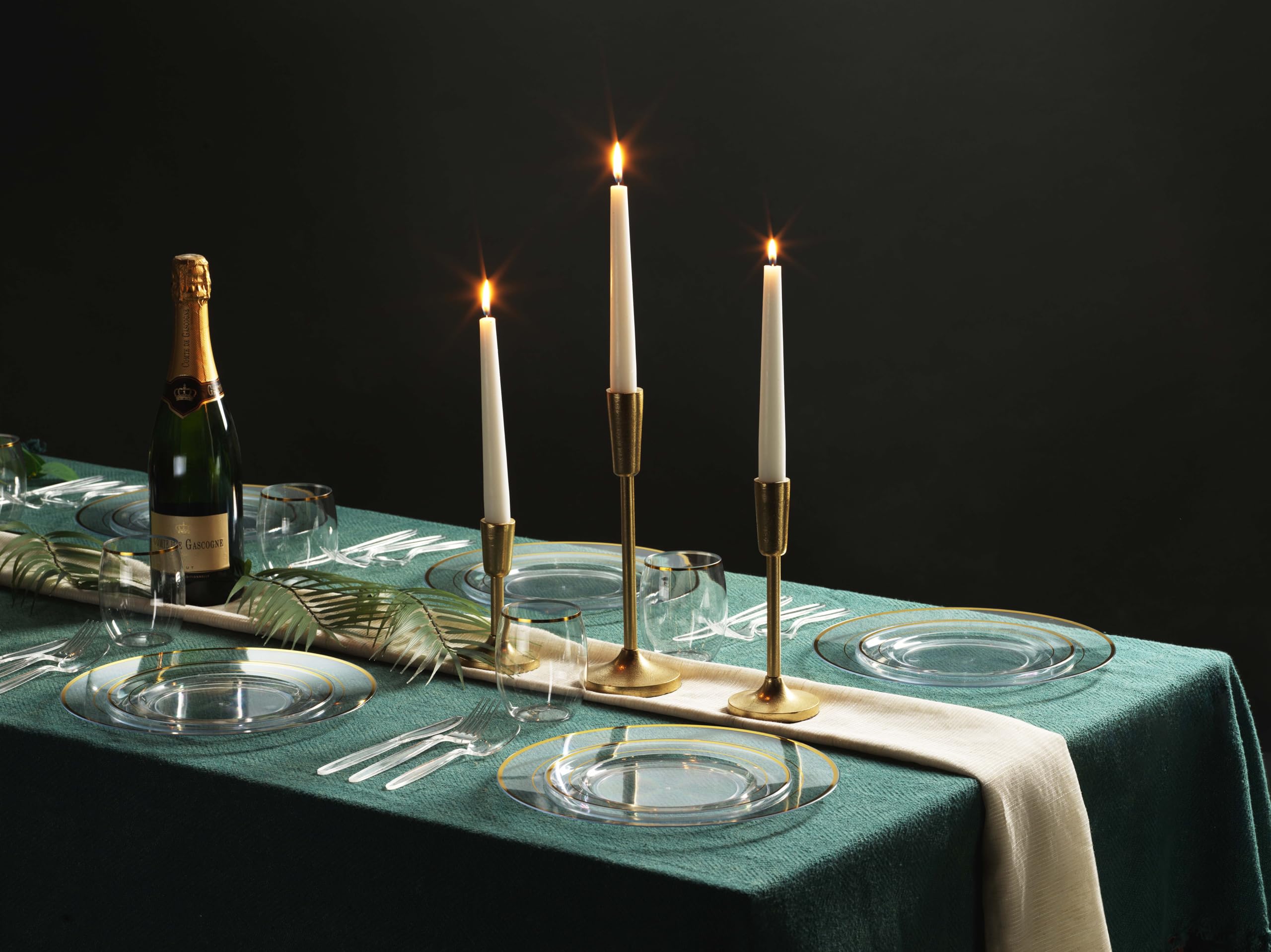 360 Count Plastic Silverware Set, 180 Forks, 180 Spoons, Heavy Duty Bpa Free Disposable Cutlery Set, Premium Clear Plasticware F