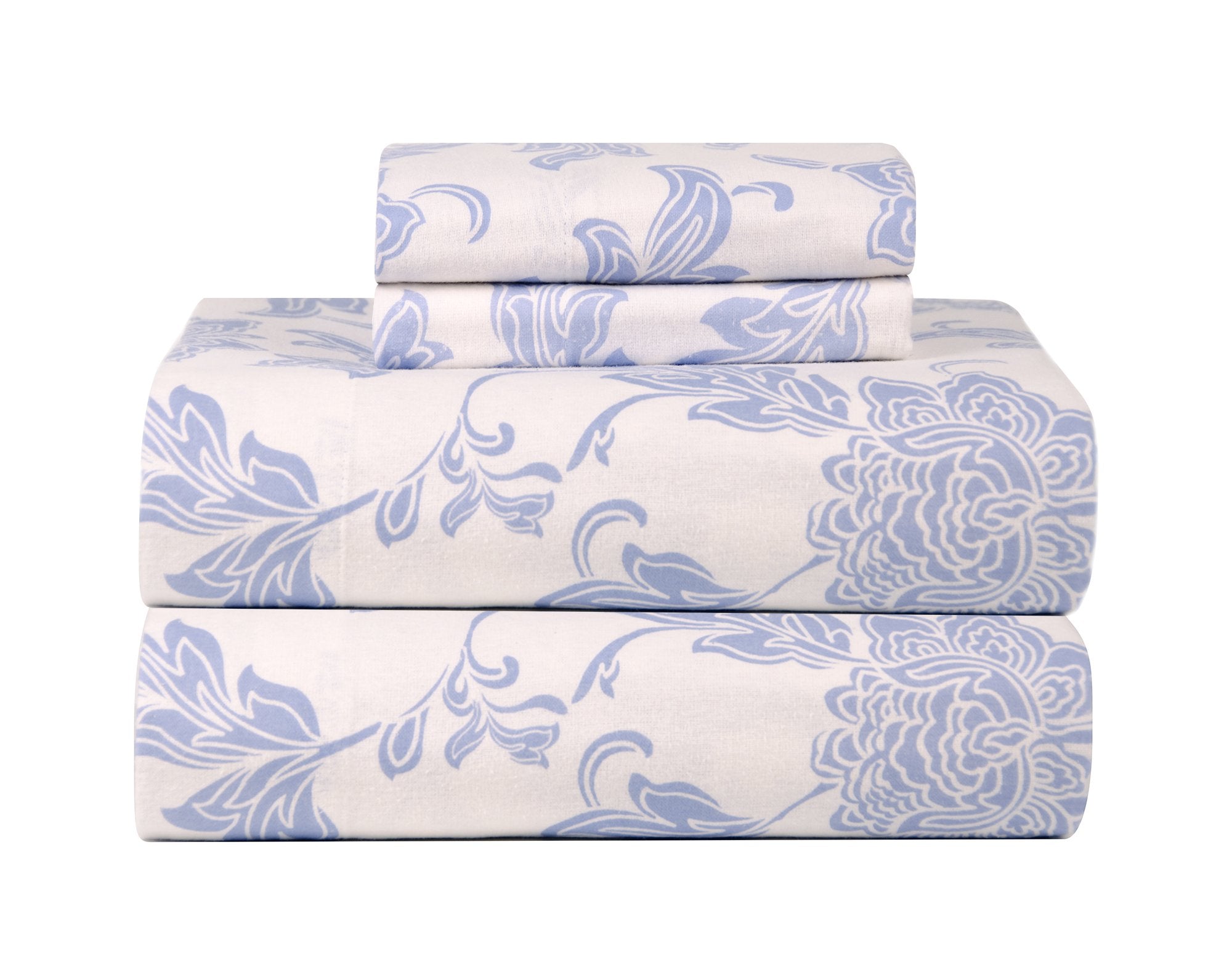 Celeste Home Ultra Soft Flannel Sheet Set With Pillowcase, Twin, Corsage
