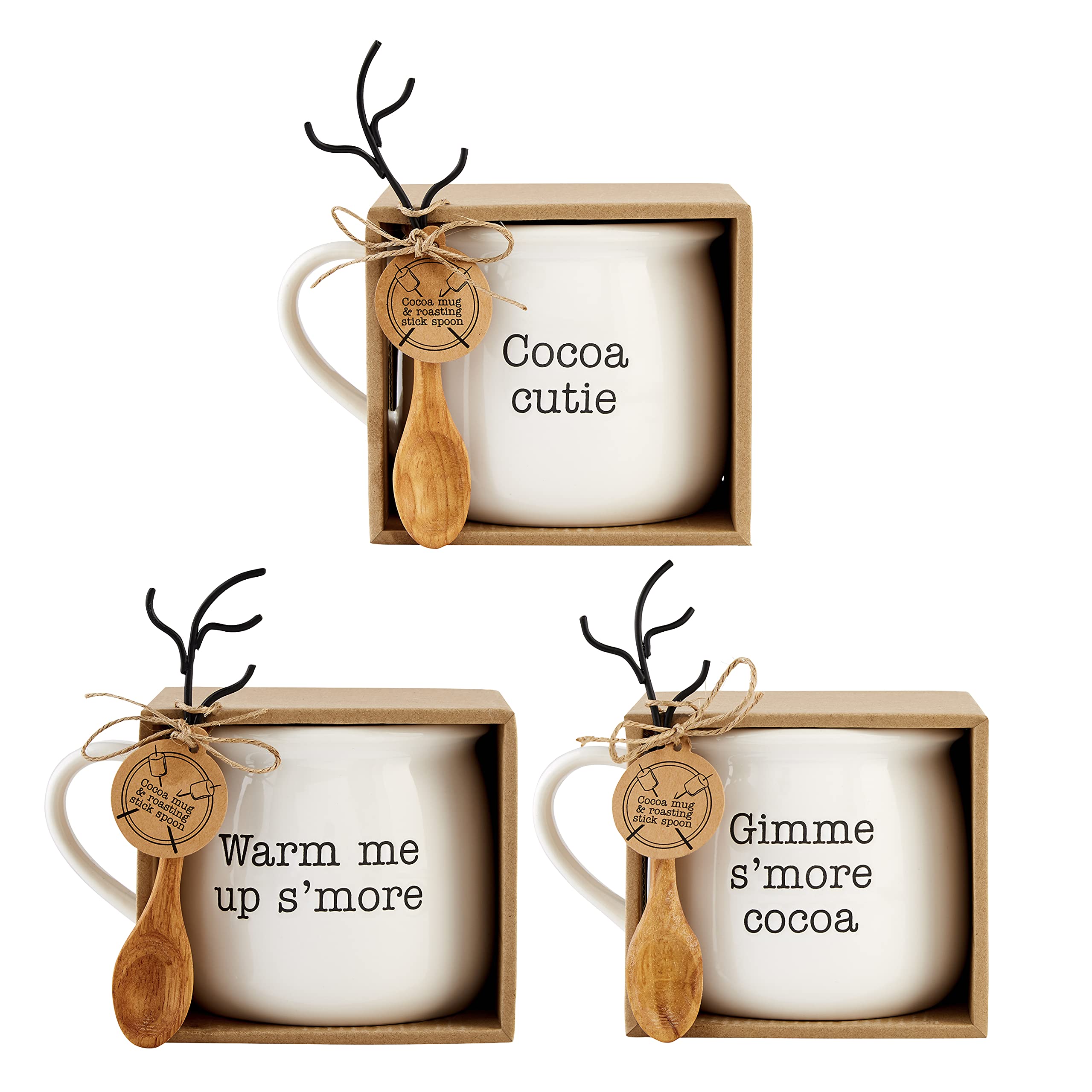 Mud Pie, Warm, 21 Oz | Fork 5 1/2'' Hot Cocoa Mug And Roasting Stick Set