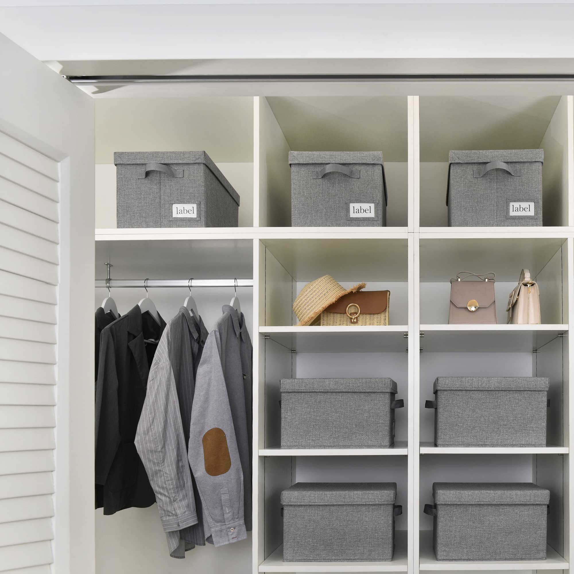 Granny Says Storage Bins With Lids, Linen Closet Organizers And Storage Baskets For Shelves, Storage Containers For Closet Organ