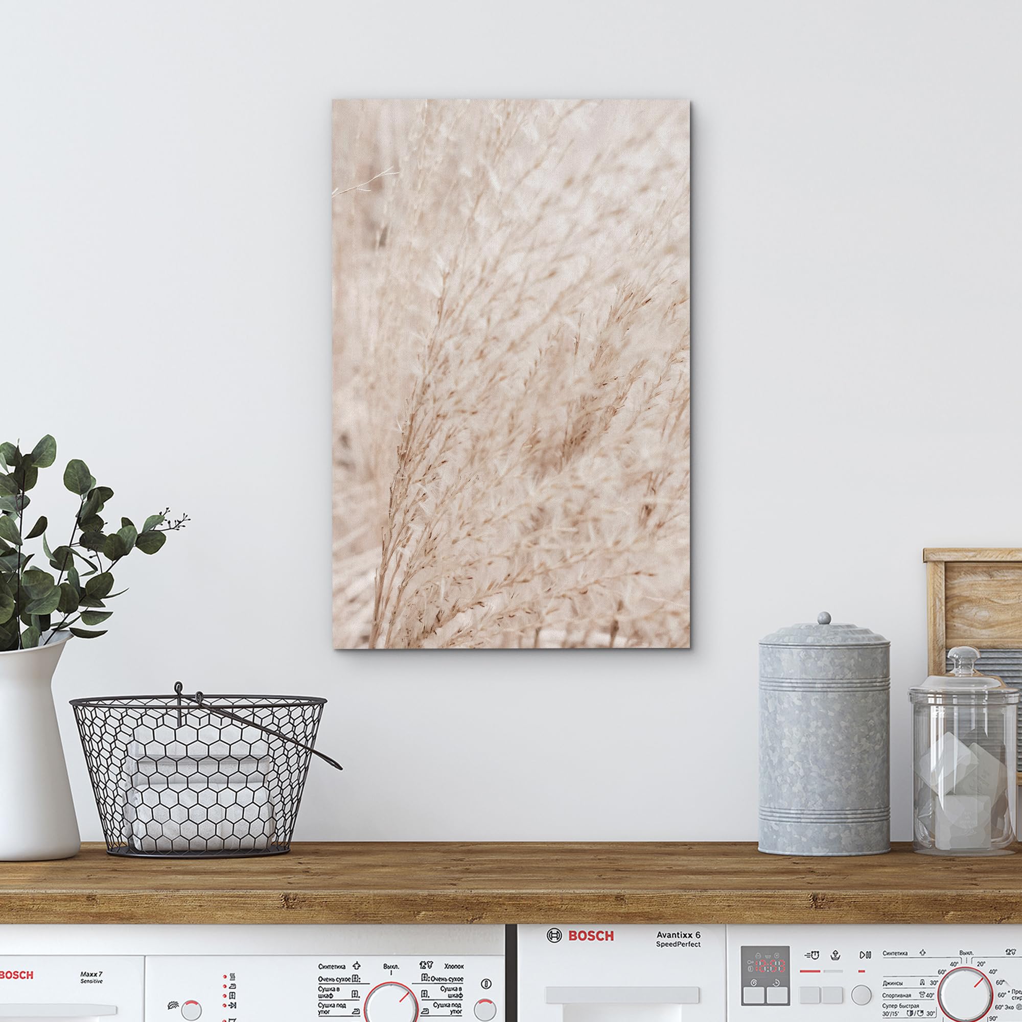 Wall26 Canvas Print Wall Art Soft Sepia Toned Grass Serene Nature-Inspired Nature Wilderness Photography Modern Art Decorative C