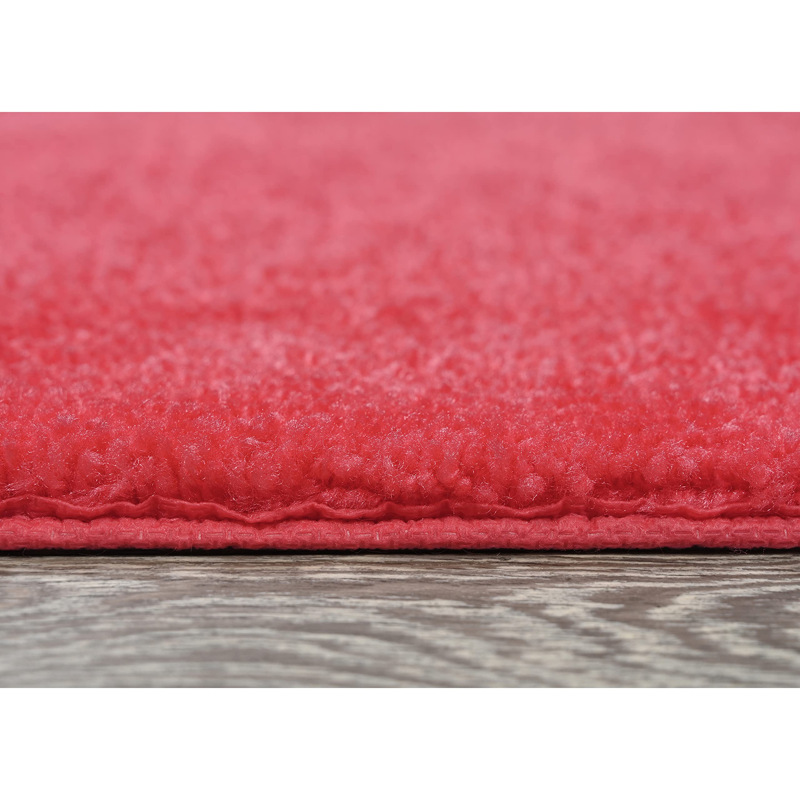 Garland Rug Traditional Nylon Washable Pink Hibiscus 2 Bath Rugs (21 X 34, 22 X 60) - Soft, Absorbent, And Stylish For Y