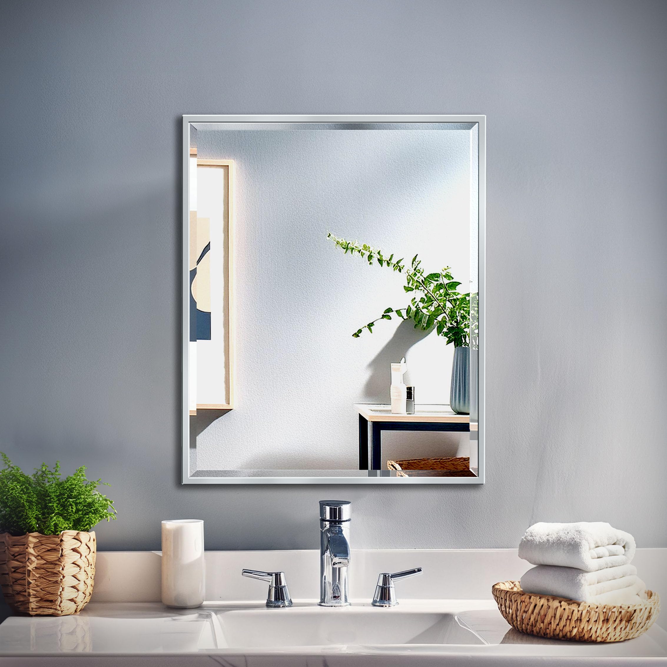 Gatco 1823 Flush Mount Mirror  25'' H x 20.5'' W  Chrome