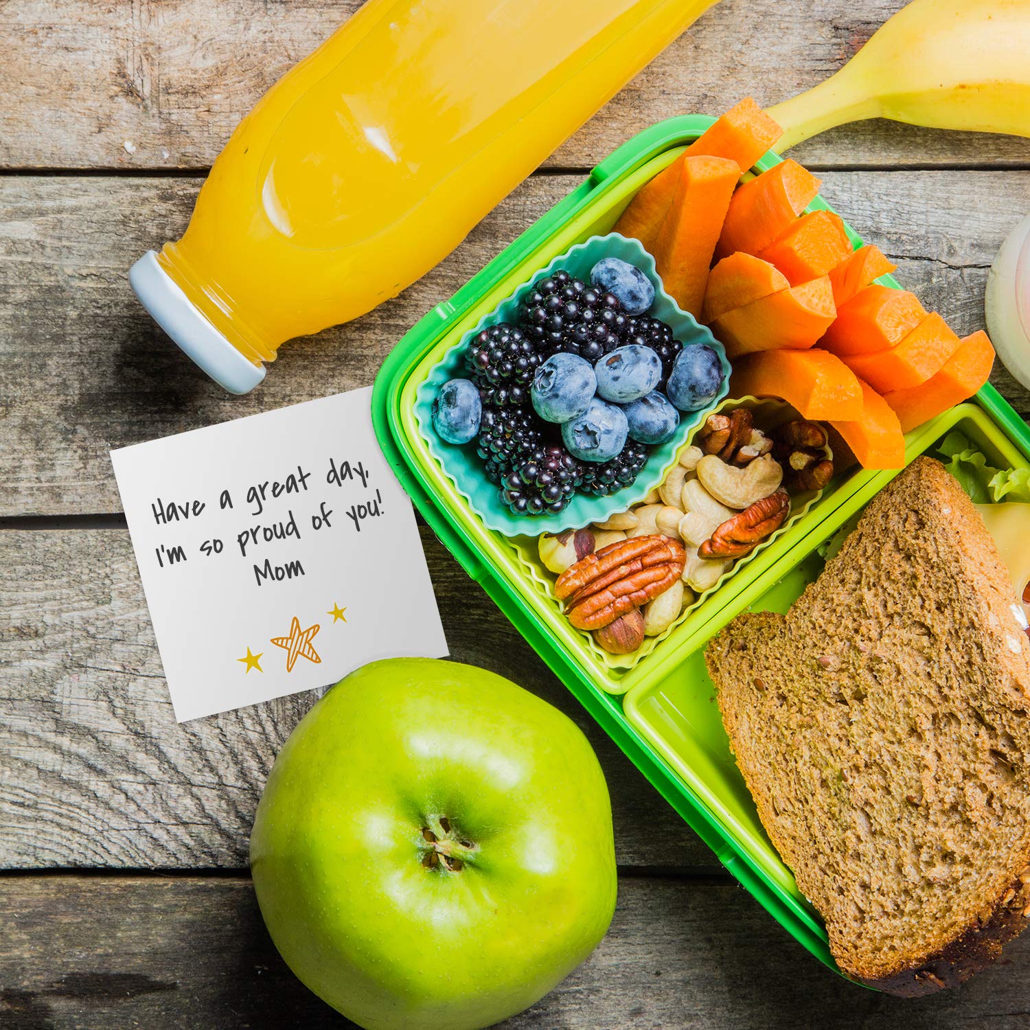 Canopy Street Kids' Affirmation Lunch Box Notes / 3.5'' Square Motivational Lunch Box Cards/Pack Of 60 Encouraging Mini Notes