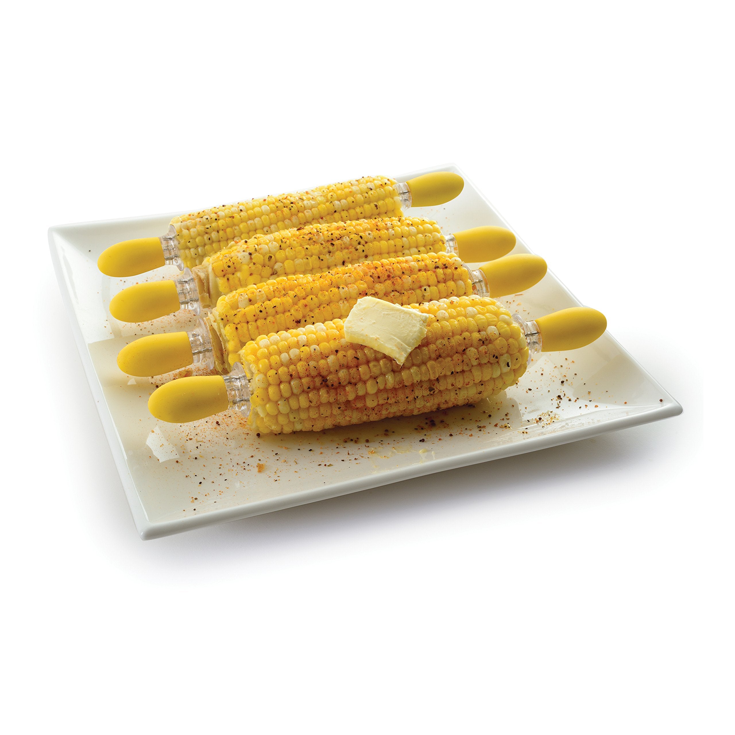 Norpro, Set Of 8 Corn Cob Holders, 3'' X 1'' X 1'', Yellow