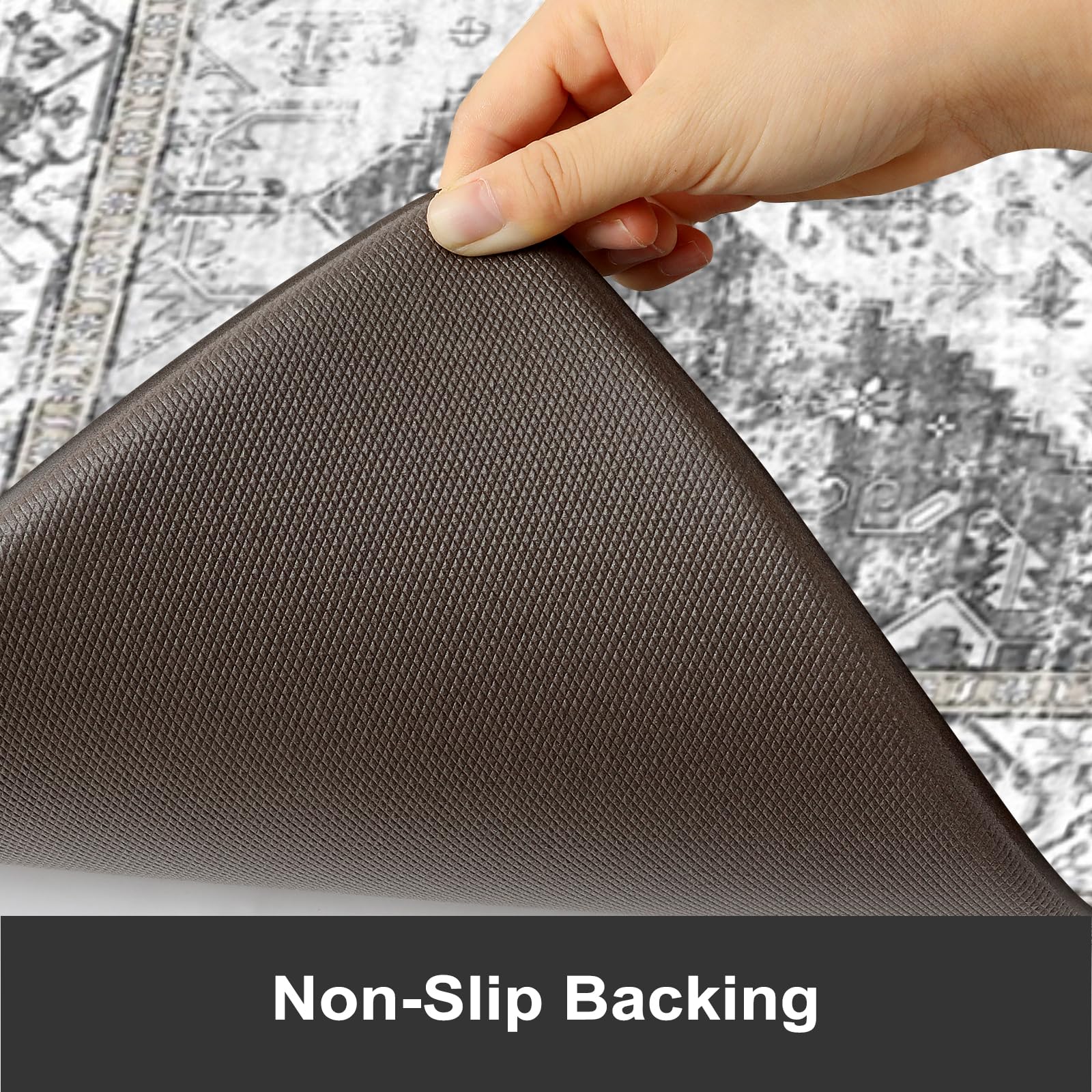 Kimdoe Kitchen Rugs 2Pcs Cushioned Anti Fatigue Kitchen Mat Non-Skid Waterproof Kitchen Runner Rug Ergonomic Comfort Foam Standi